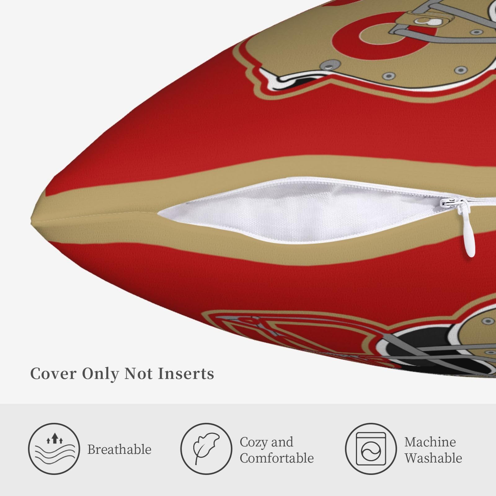 Custom San Francisco Throw Pillow Covers - Personalized Name & Number Pillowcases for Sports Fans - Unique Gifts for Men, Women & Youth - Perfect for Home Decor, Game Day & Fan Gifts
