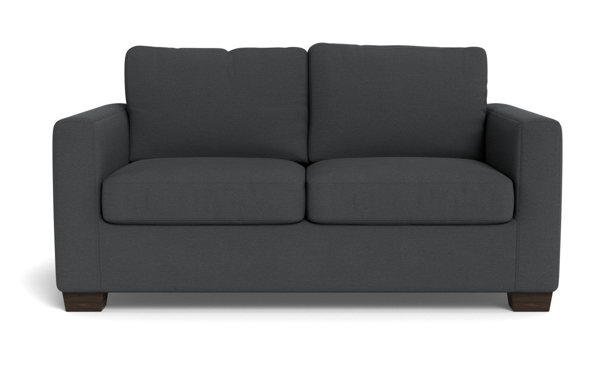 Track 62 Loveseat - Modern 2-Seater Sofa for Small Spaces, Comfortable Fabric Couch with Sturdy Wooden Legs - Perfect for Apartments, Living Rooms and Cozy Home Decor