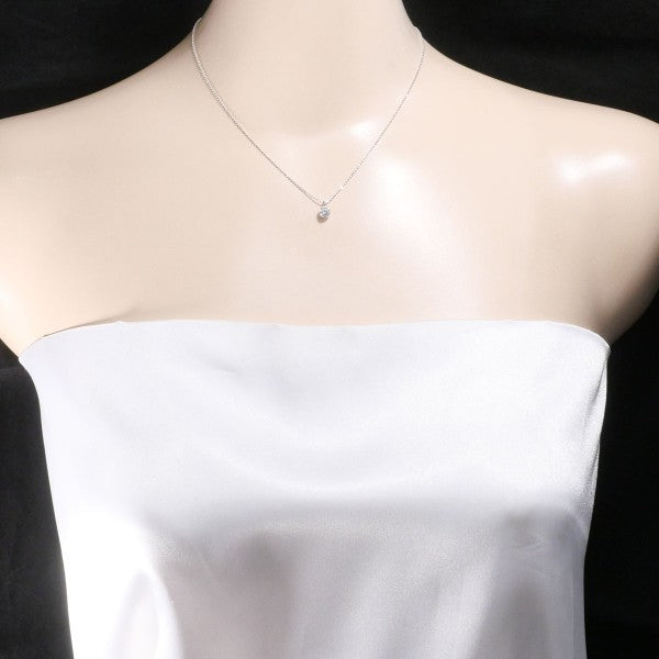 18K White Gold Zirconia Necklace for Women - Elegant Cubic Zirconia Pendant Necklace Jewelry Gift for Anniversary, Valentine's Day & Special Occasions