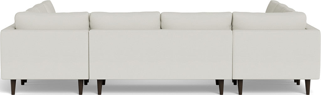Ladybird 134 U Sectional Sofa - Modern L-Shaped Couch with Reversible Chaise, Soft Fabric Upholstery for Living Room, Family Room, or Home Theater
