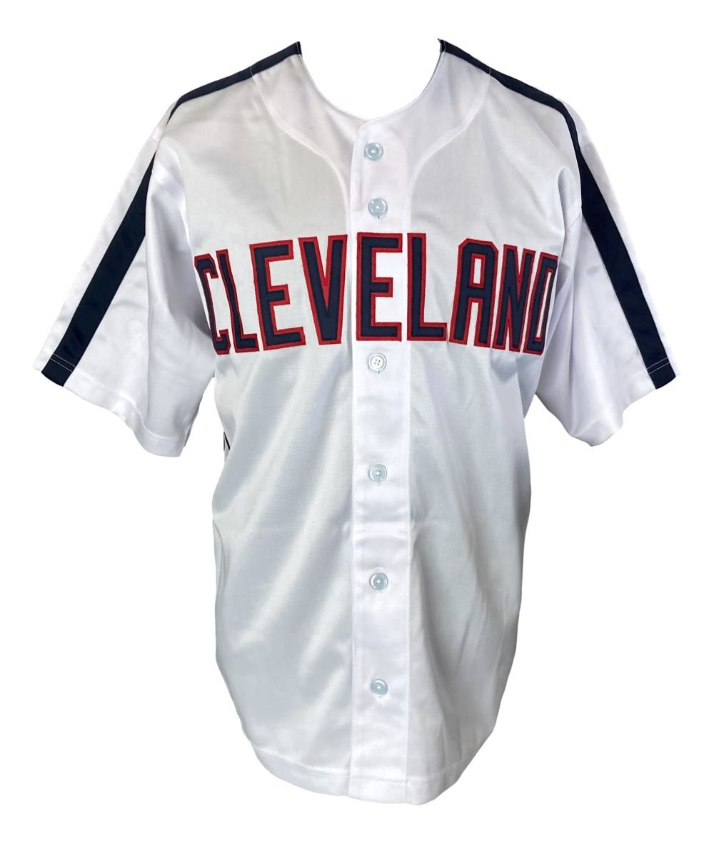 Charlie Sheen Autographed White Rick Vaughn 