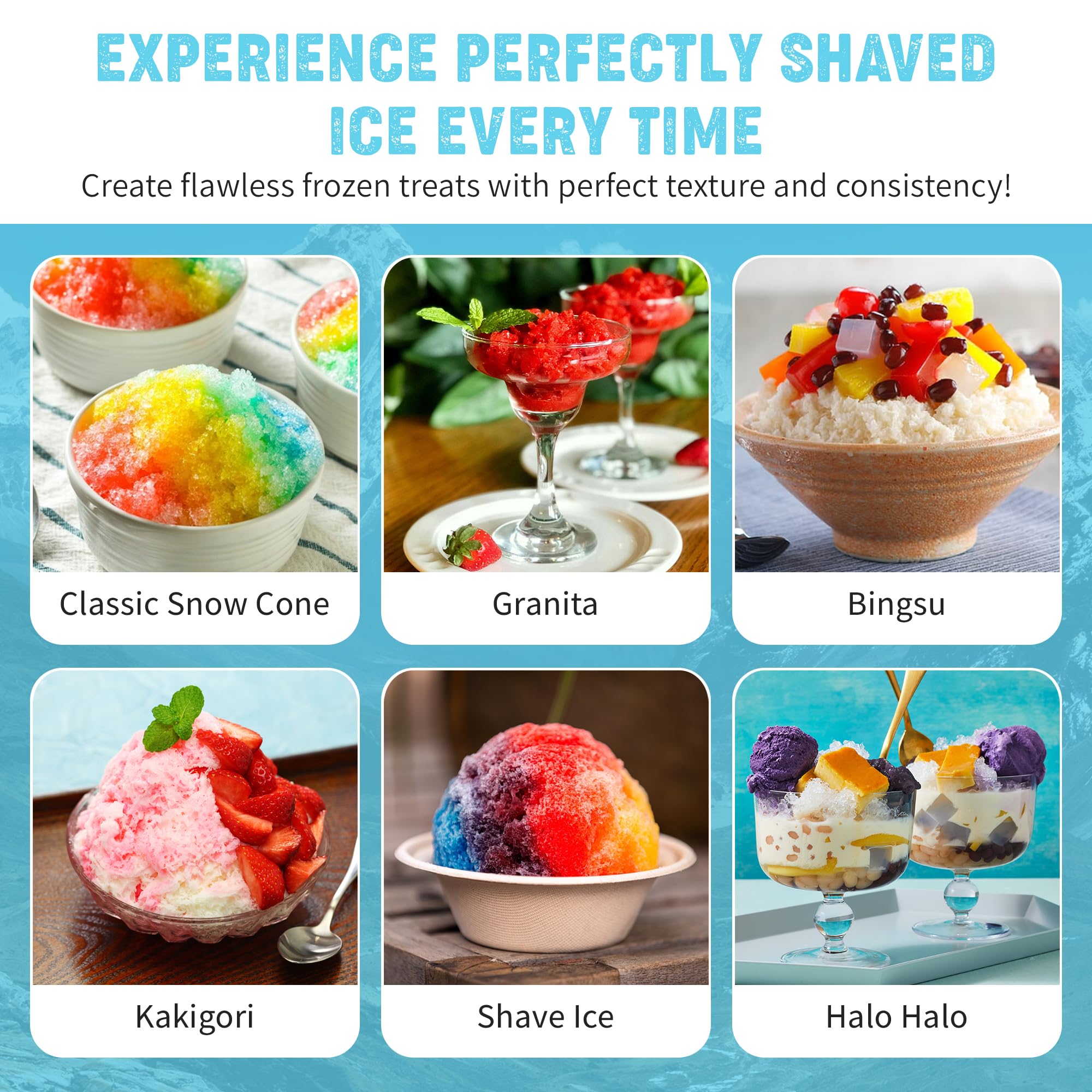 WYZworks 2 Pack Heavy Duty Commercial Ice Shaver Blades - Replacement Parts for Snow Cone & Shaved Ice Maker Machines - Perfect for Restaurants, Food Trucks & Home Use