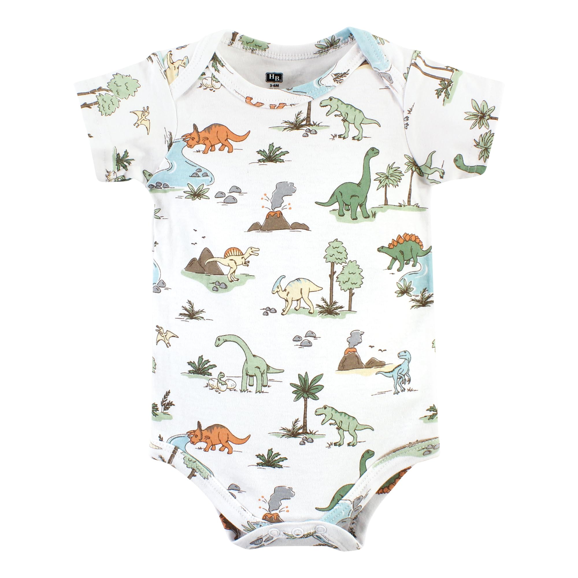 Hudson Baby Cotton Bodysuits 5-Pack | Dinosaur Adventures | Soft Preemie Onesies for Newborns | Perfect for Gifts, Baby Showers & Everyday Wear