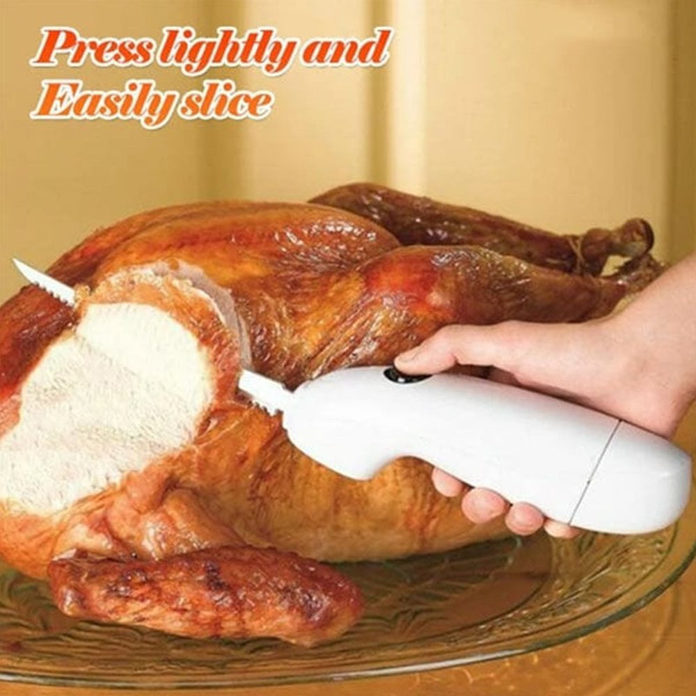 Milex 8V Lithium-Ion Cordless Electric Knife - Rechargeable Battery Powered Kitchen Knife for Slicing Meat, Bread & Vegetables | Perfect for BBQ, Camping & Home Cooking