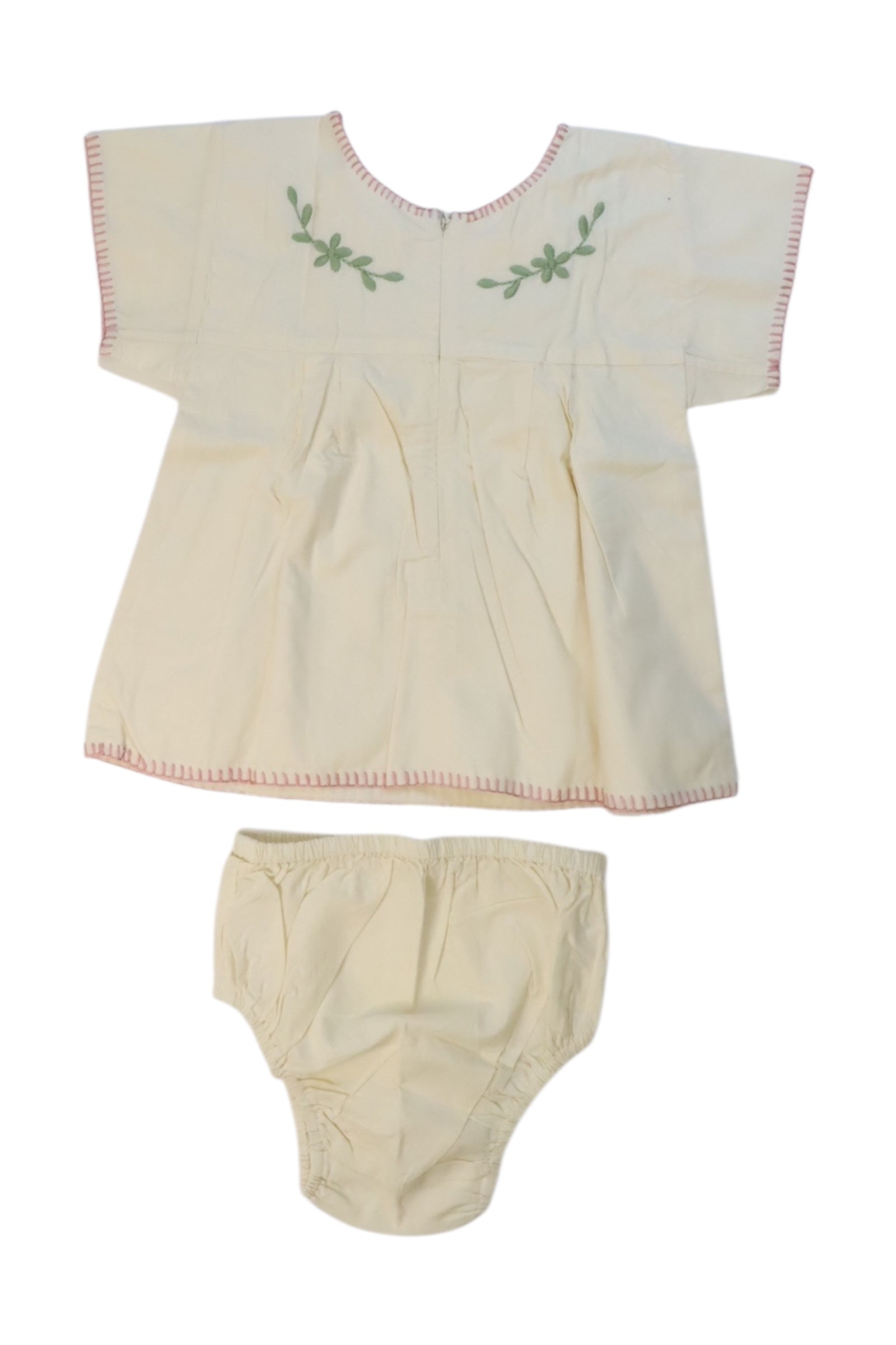 Apolina Embroidered Baby Dress and Bloomer Set - 18-24 Months | Elegant Outfit for Girls' Special Occasions, Photoshoots & Family Gatherings