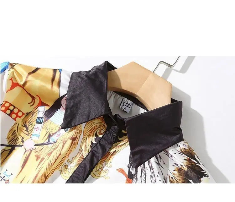 Printed Chiffon Women's Blouses - Elegant Flowy Tops for Casual Wear, Office & Summer Outfits