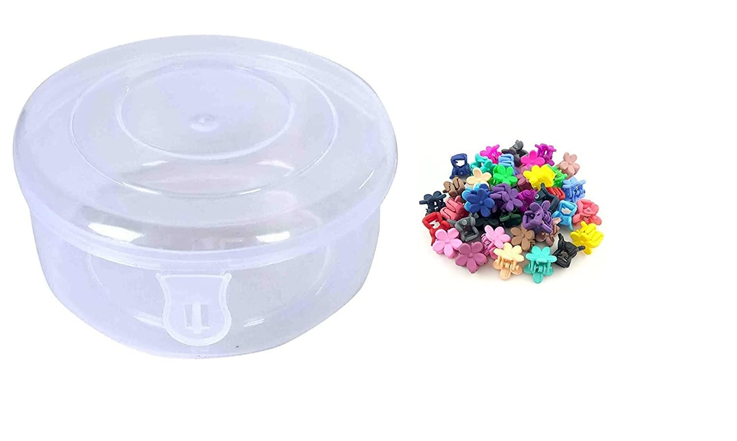 Yatthayuvicraft Mini Hair Claw Clips & Hairpins for Women, Girls & Kids - 25 PCS Small Flower Hair Clips Set (Multicolor) - Perfect for School, Parties, Weddings & Everyday Hairstyles