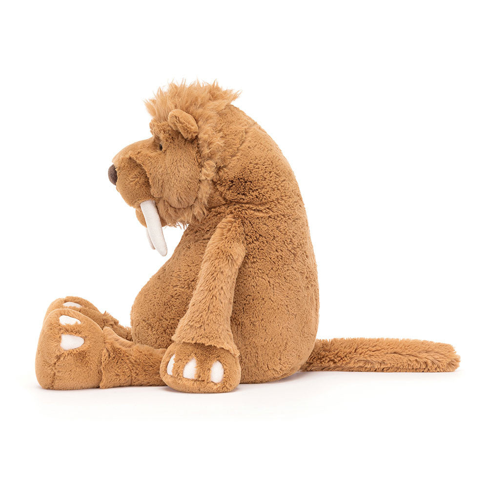 Jellycat Stellan Sabre Tooth Tiger Plush Toy - Soft & Cuddly Stuffed Animal for Kids, Perfect for Gifts, Nursery Decor & Comfort | Playtime, Bedtime & Travel Companion