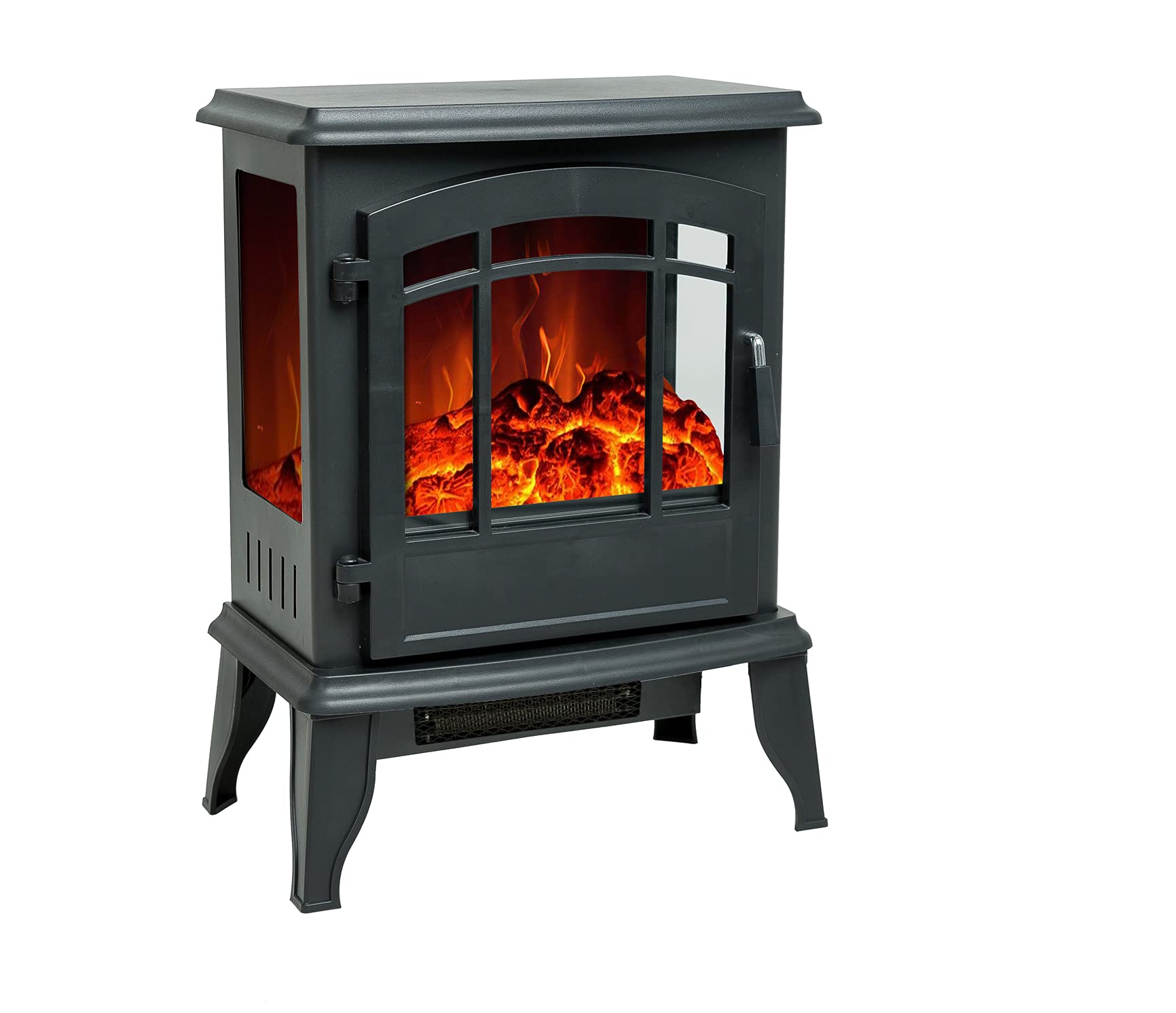 Helios&Hestia 23-Inch Electric Fireplace Stove with Realistic Flame Effect - Freestanding Indoor Space Heater with Remote Control for Living Room, Bedroom & Office
