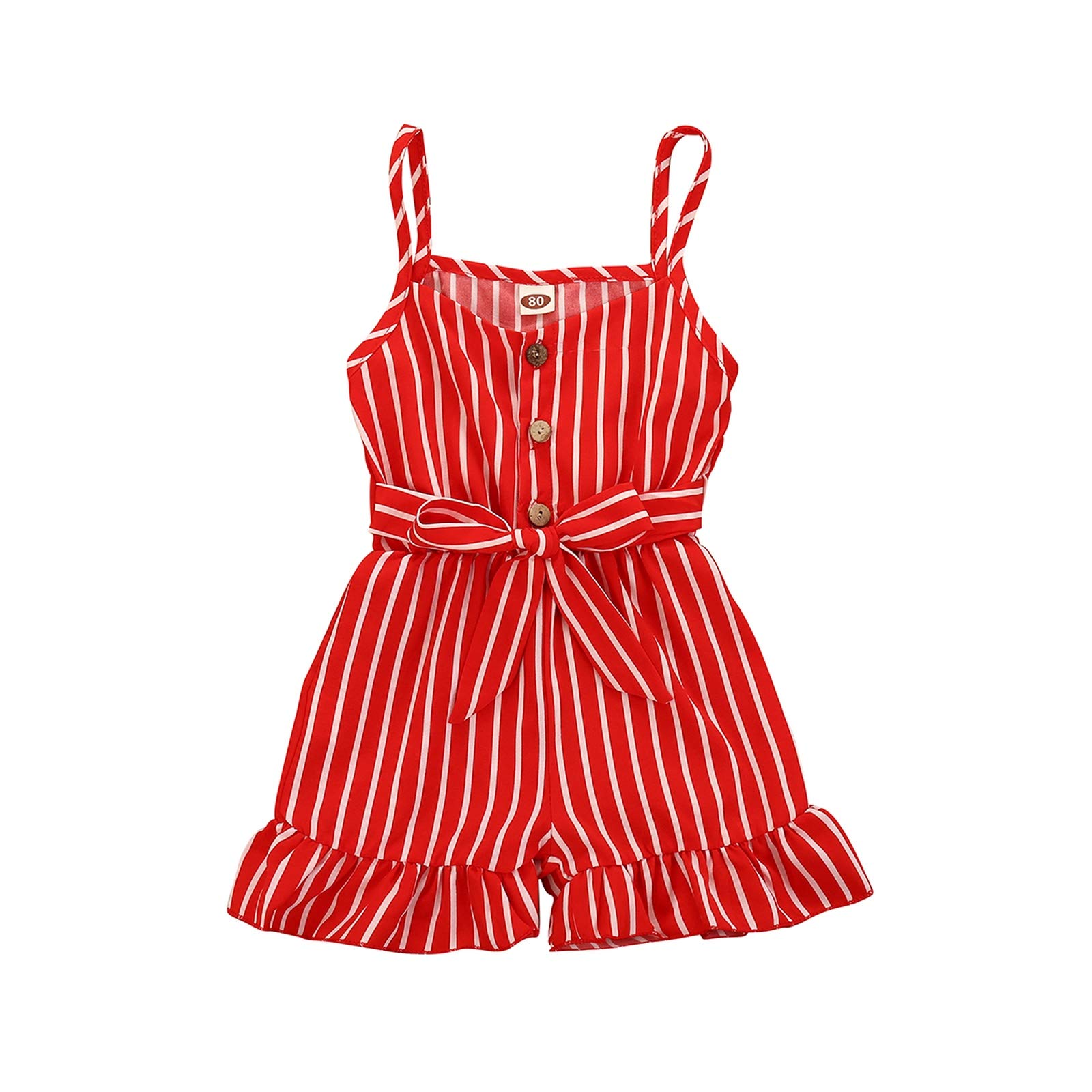 Tikoubabe Toddler Girl Summer Outfits - Cute Halter Romper Jumpsuit for Baby Girls 6 Months to 5 Years | Perfect for Beach, Playdates & Family Photos