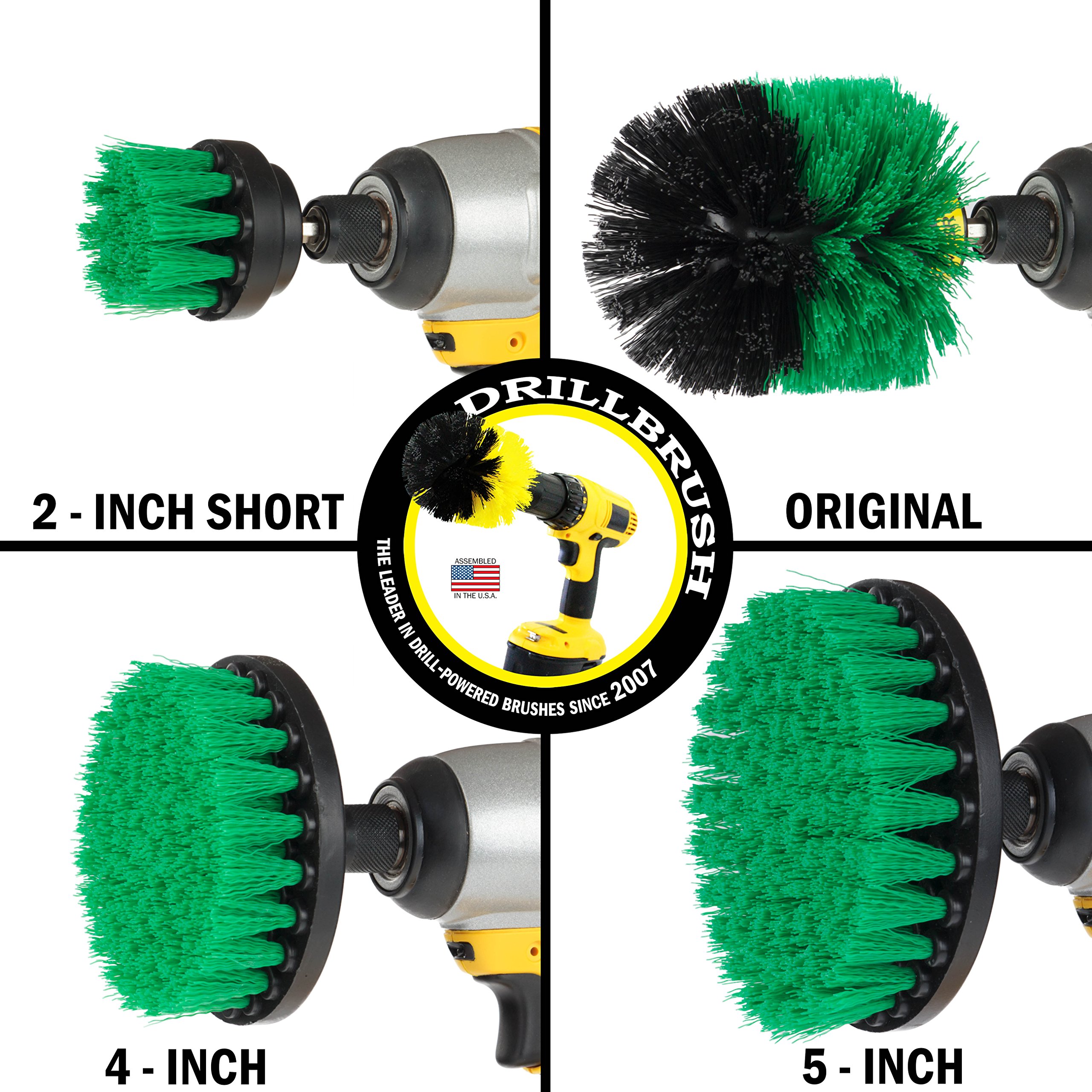 **4-Piece Drill Brush Set for Kitchen Cleaning - Stove, Oven, Sink, Backsplash, Tile & Grout Cleaner - Power Scrubber for Cast Iron Skillet, Floors & Dishes - Heavy-Duty Cleaning Supplies & Accessories**    *(Perfect for deep cleaning kitchens, bathrooms, and tough stains on cookware, tiles, and floors!)*