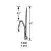 Graber Drapery Pin - Long Curtain Hooks for Hanging Drapes & Sheers - Perfect for Living Room, Bedroom, and Window Decor