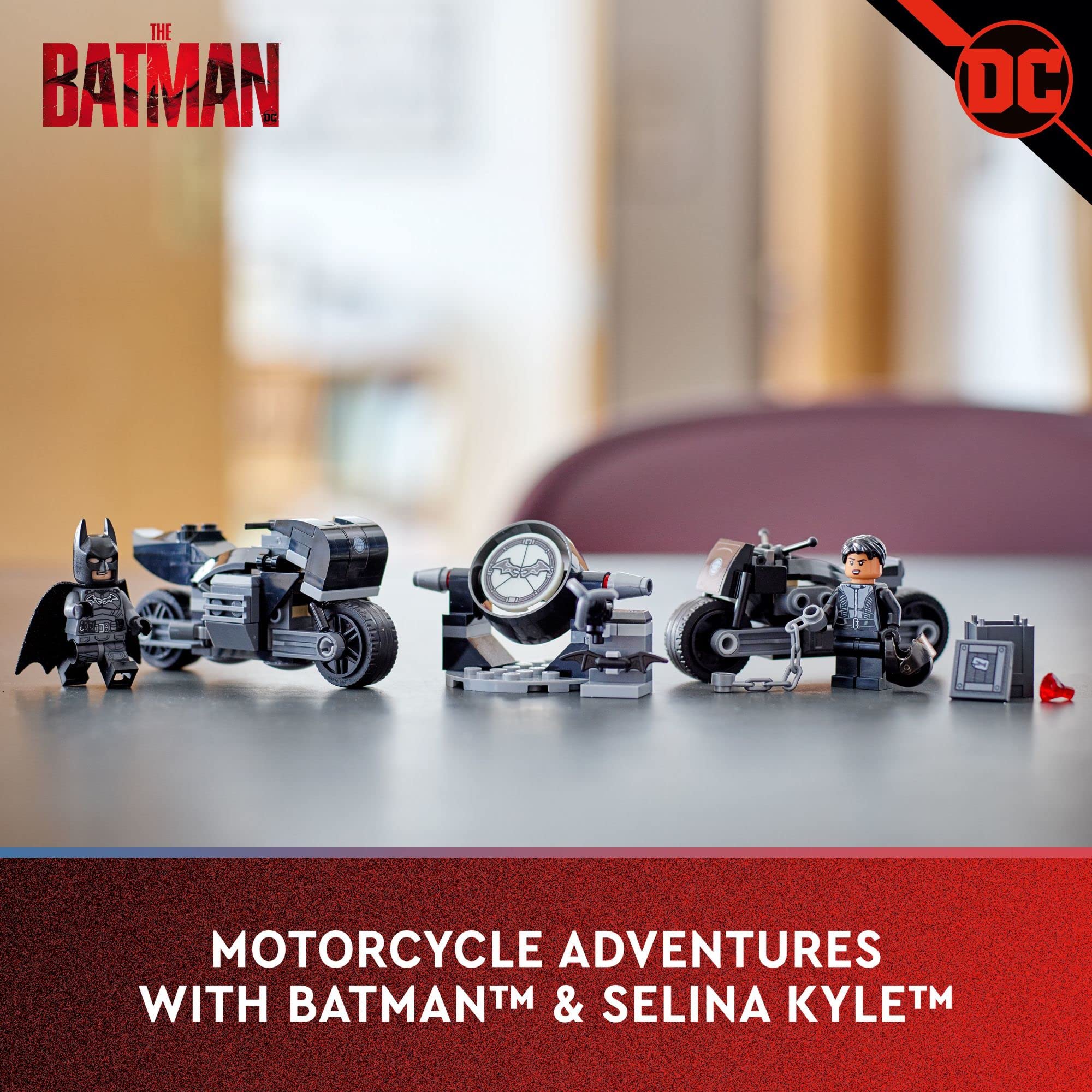 LEGO DC Batman: Batman & Selina Kyle Motorcycle Pursuit 76179 Building Kit - 149-Piece Superhero Toy for Kids Ages 6+ | Action-Packed Play for Superhero Battles & Creative Storytelling