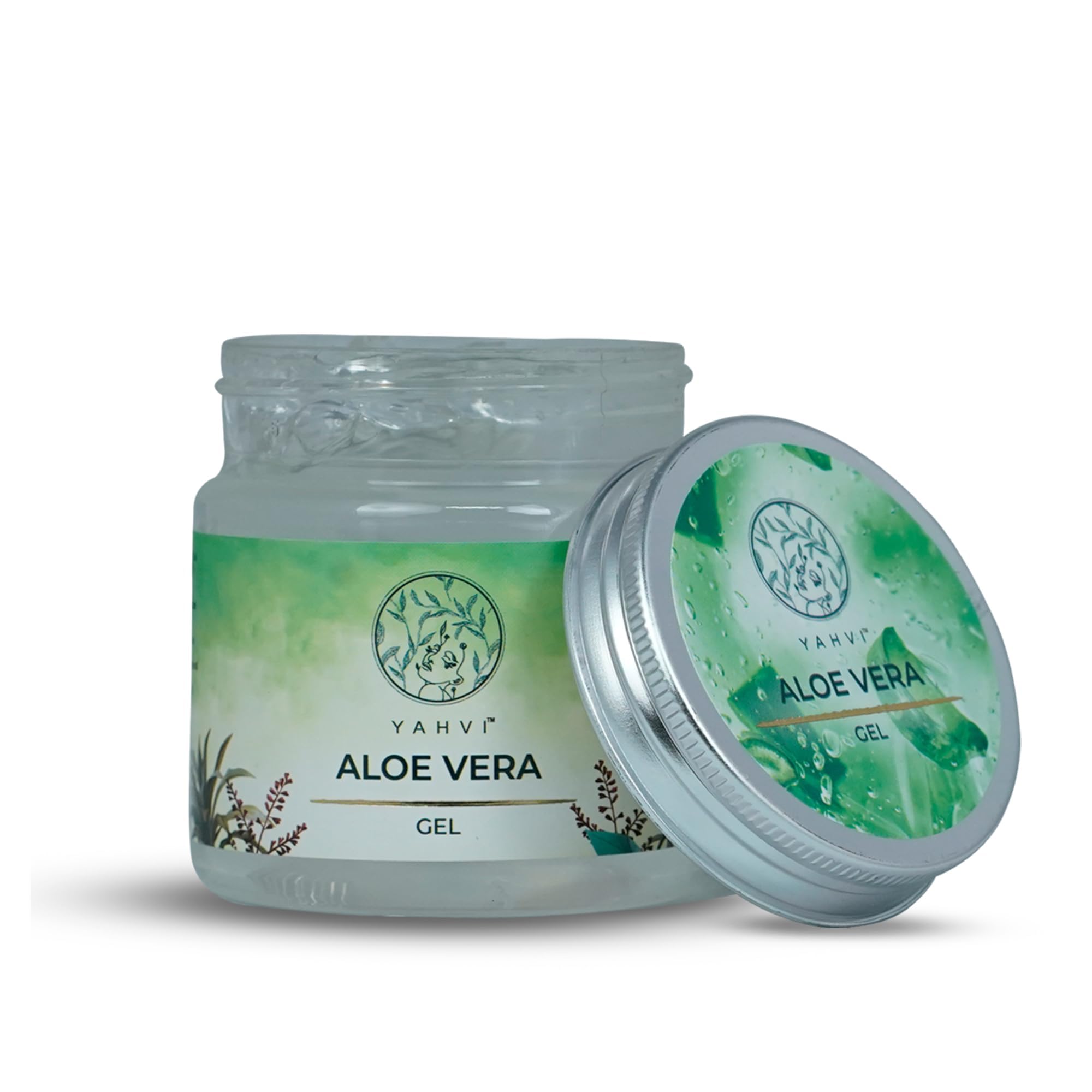 Yahvi Aloe Vera Gel with Glycerin - 100% Natural & Pure for Face, Skin & Hair Care | Moisturizes, Evens Skin Tone, Reduces Dandruff | Paraben-Free, Cruelty-Free, Fragrance-Free | 200ml | Perfect for Daily Skincare Routine & Hair Treatment
