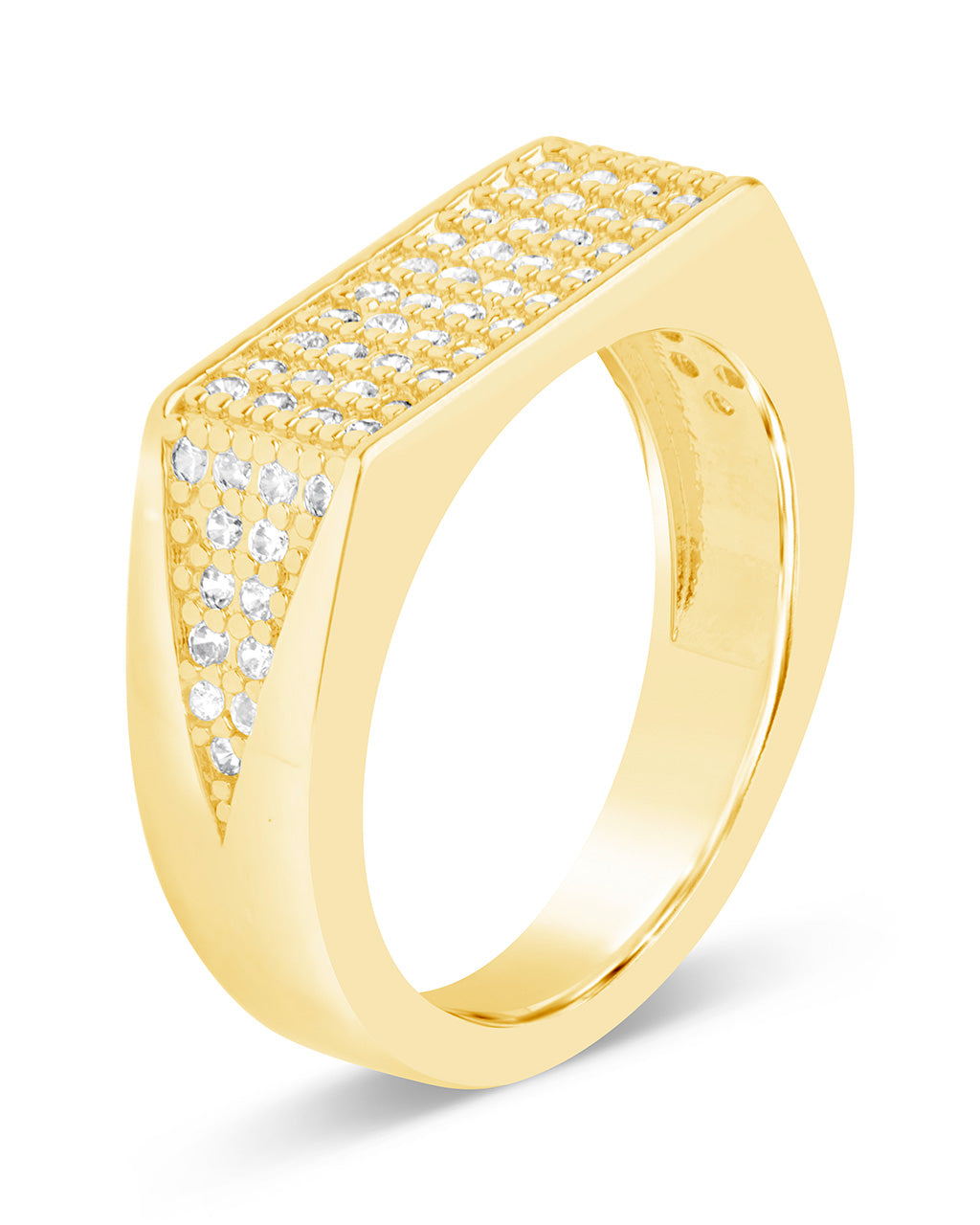 Noreen Sterling Silver CZ Signet Ring for Women - Elegant Cubic Zirconia Statement Jewelry for Everyday Wear & Special Occasions