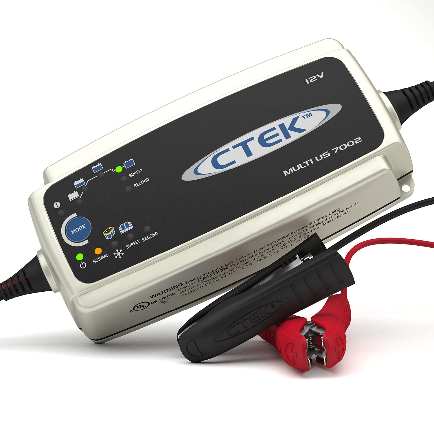 CTEK (56-353) MULTI US 7002 12V Car Battery Charger & Maintainer - Black | For Cars, Motorcycles, ATVs & Marine Batteries | Automatic Charging & Desulfation Mode