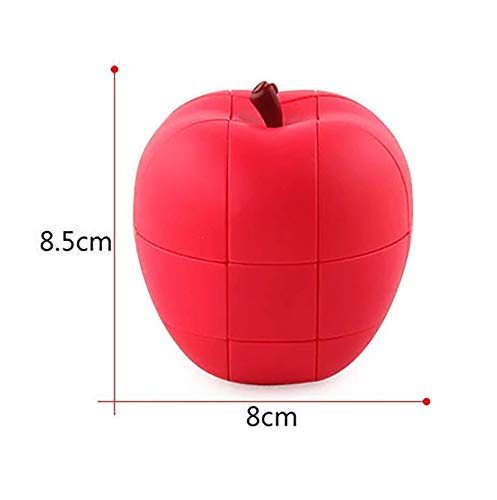 Kiditos Apple Shaped Speed Cube - 3x3 Magic Puzzle Twisting Educational Toy for Kids - Perfect for Brain Training, STEM Learning & Classroom Activities