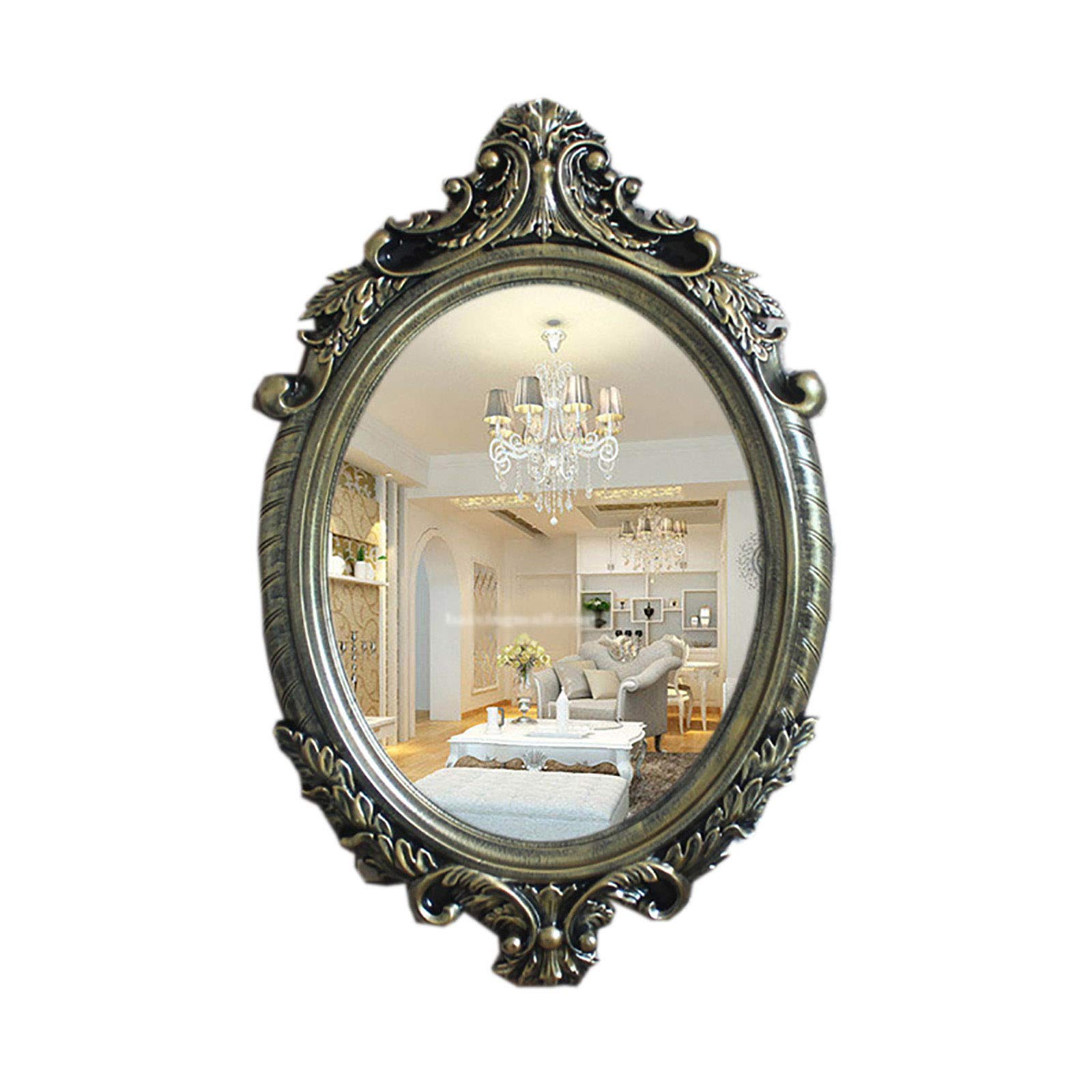 Vintage Oval Bathroom Mirror - Retro Style Wall Mirror for Hallway, Bathroom, Living Room & Bedroom Decor | Perfect for Vanity, Makeup & Home Décor