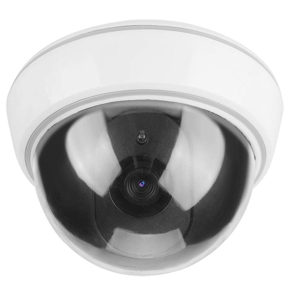 Tangxi Fake Dummy Security Camera with Red LED Light - Realistic CCTV Dome Surveillance Camera for Indoor/Outdoor Use - Ideal for Home, Business & Office Security Deterrent