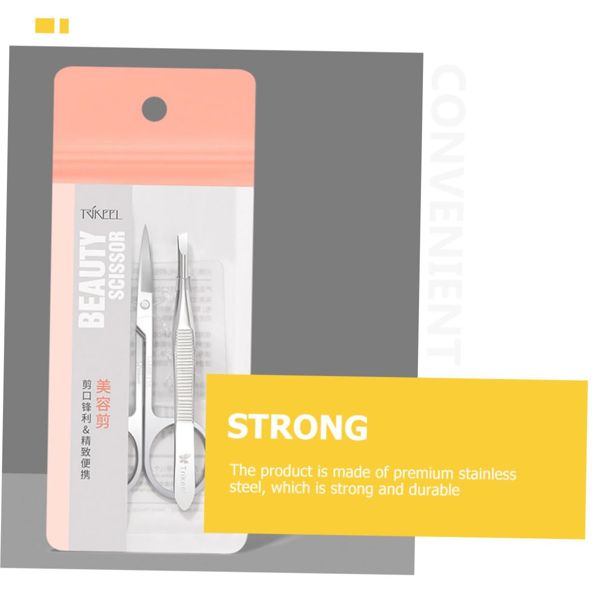 5-Piece Stainless Steel Eyebrow & Facial Hair Grooming Kit - Eyebrow Clippers, Mustache Scissors, Eyelash Tweezers, Pointed Tweezers & Precision Trimmers for Perfect Eyebrow Shaping & Facial Hair Care - Ideal for Home Salon, Travel & Professional Use