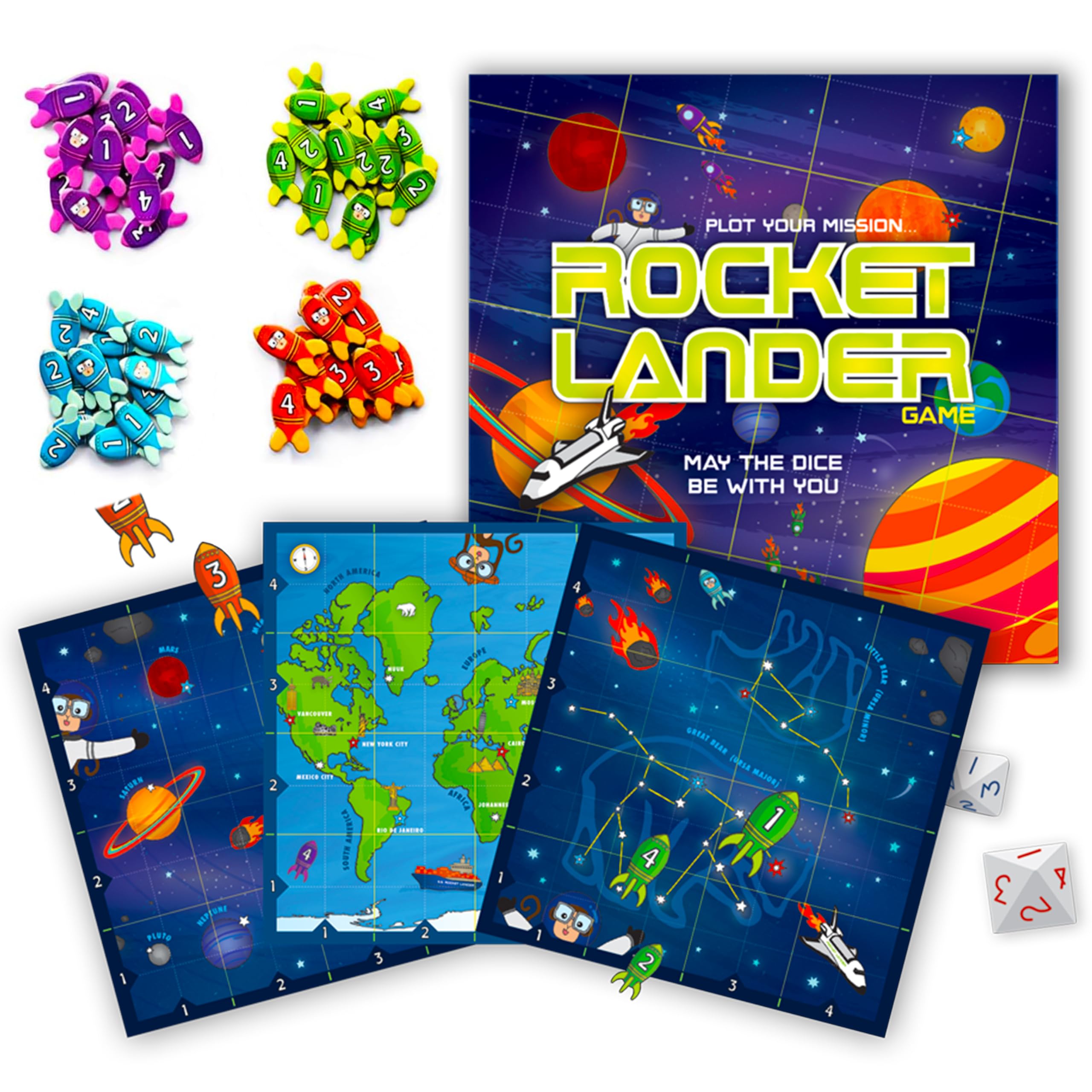 RocketLander STEM Board Game for Kids 8-12 | Educational Math Game for Critical Thinking | Perfect for Family Game Night