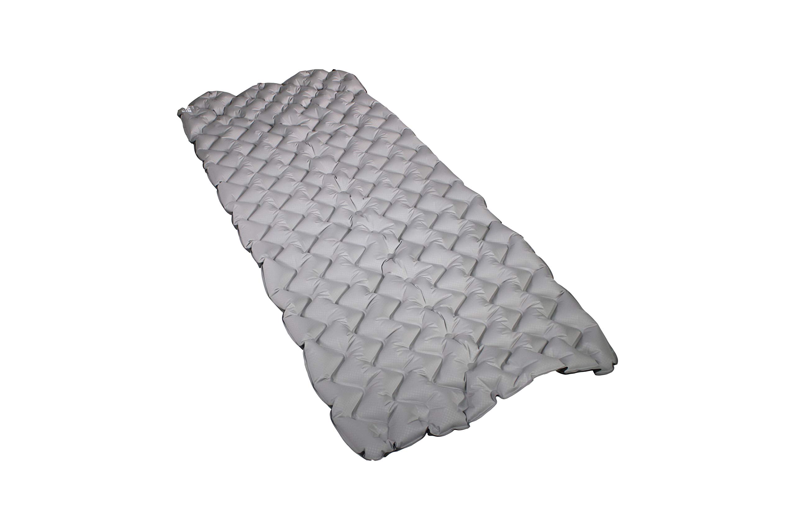 Disc-O-Bed XL Quilted Disc-Pad - Portable Inflatable Camping Mattress Sleeping Pad with Patch Kit & Carry Bag - Perfect for Outdoor Adventures, Hiking & Backpacking Trips - Gray