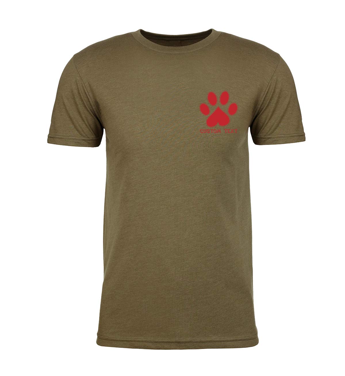 Custom Name Dog Paw Print Men's Personalized T-Shirt - Unique Pet Lover Gift for Dog Owners, Walks & Casual Wear