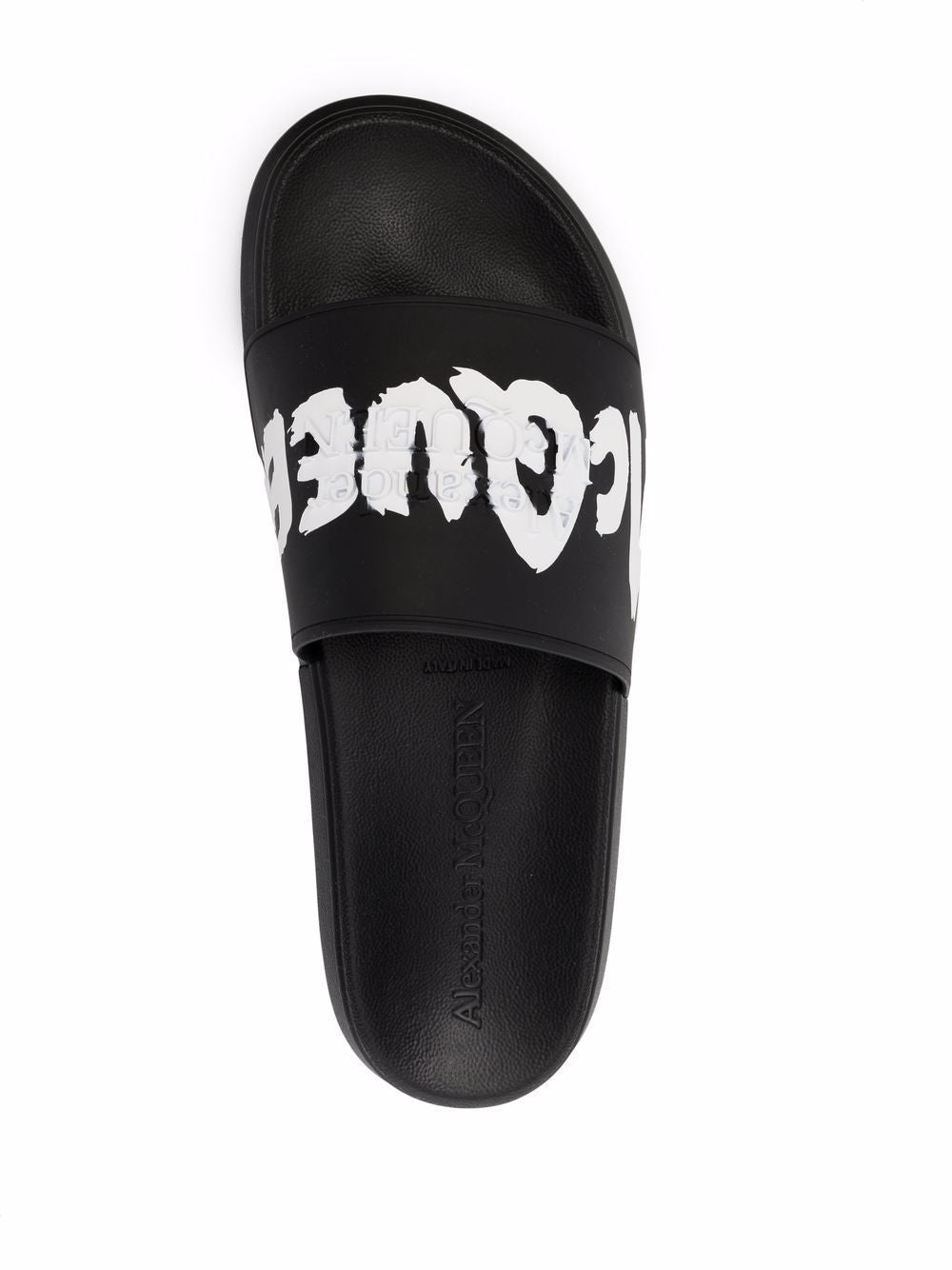 Alexander McQueen Black Leather Sandals for Women - Stylish & Comfortable Summer Shoes for Beach, Vacation & Casual Outings