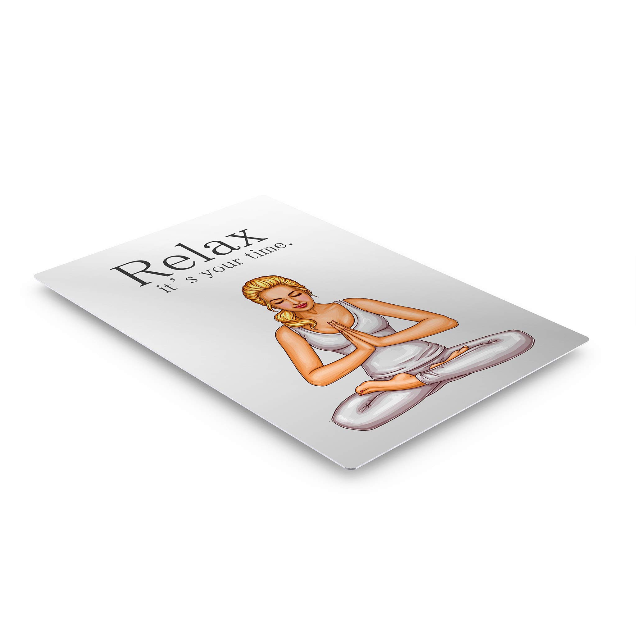 Funny Bathroom Wall Art - Relax It's Your Time Metal Print Sign for Kids & Nursery Decor | Cute Home Decoration Ready to Hang (24x16, Made in USA) | Perfect for Bathroom, Kids Room & Nursery Wall Decor
