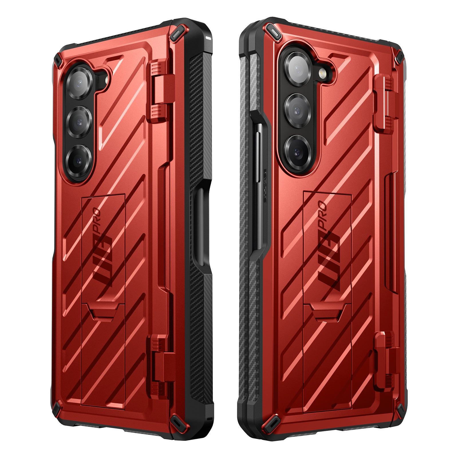 Samsung Galaxy Z Fold6 Unicorn Beetle PRO Heavy Duty Rugged Case - Shockproof & Drop Protection, Metallic Red | Perfect for Outdoor, Work & Travel