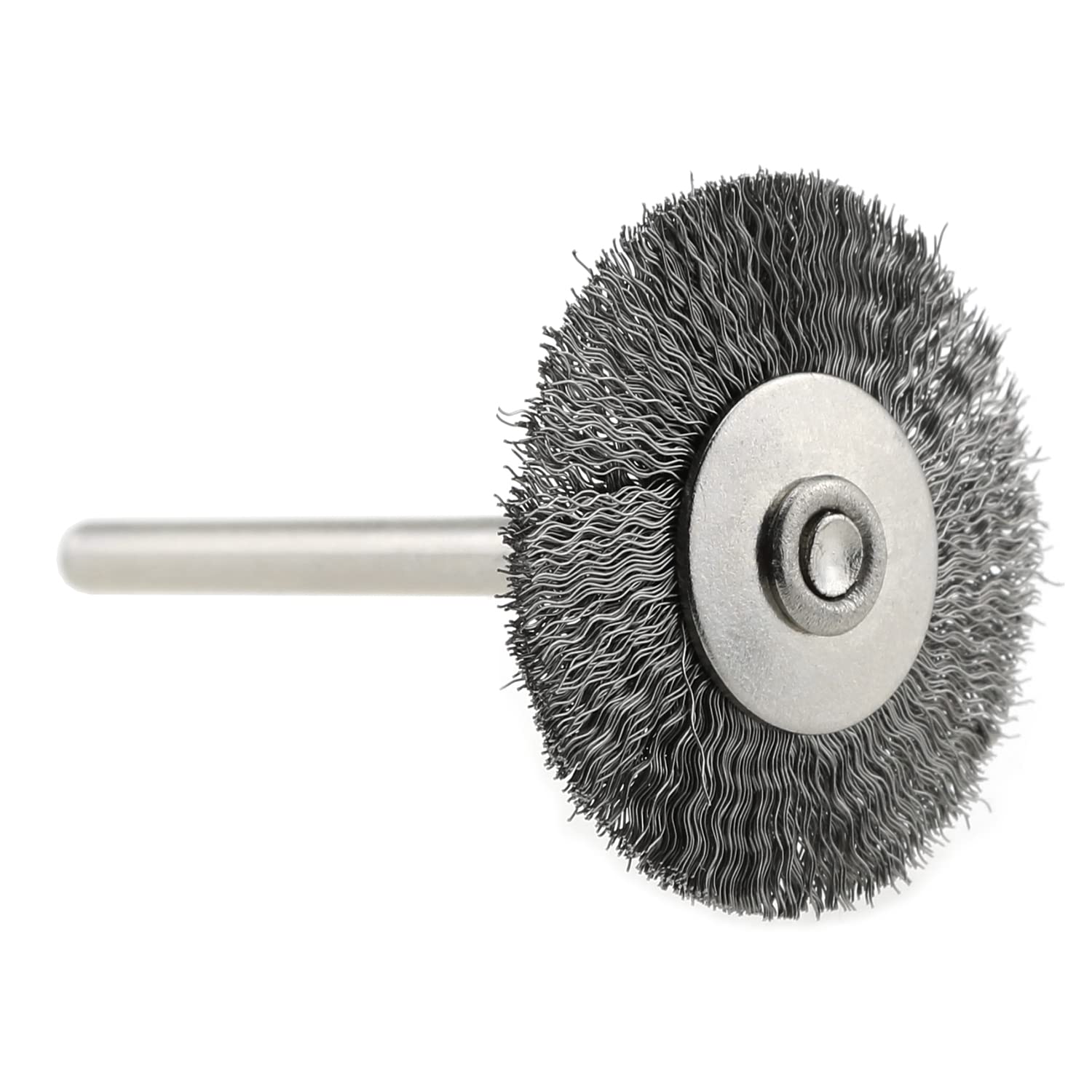 15pcs Stainless Steel Wire Brush Set - 25mm Flat Polishing Brushes for Dremel Rotary Tools | Metal Cleaning, Rust Removal & Surface Polishing for DIY Projects & Automotive Maintenance