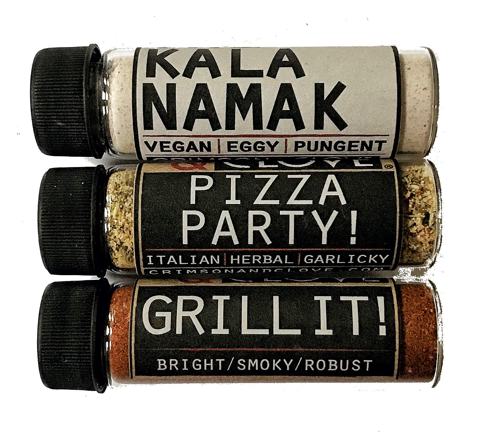 Vegan Life Gift Set - Kala Namak, Pizza Party & Grill It Spice Blends | Perfect for Plant-Based Cooking, Gifts & Vegan Lifestyle