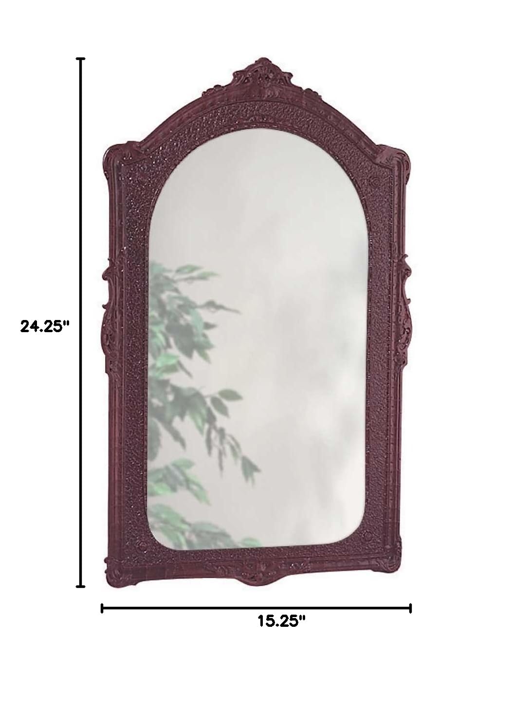 Wall Mounted Bathroom Vanity Mirror with Cherry Urethane Finish - Perfect for Bathroom Renovation and Home Decor