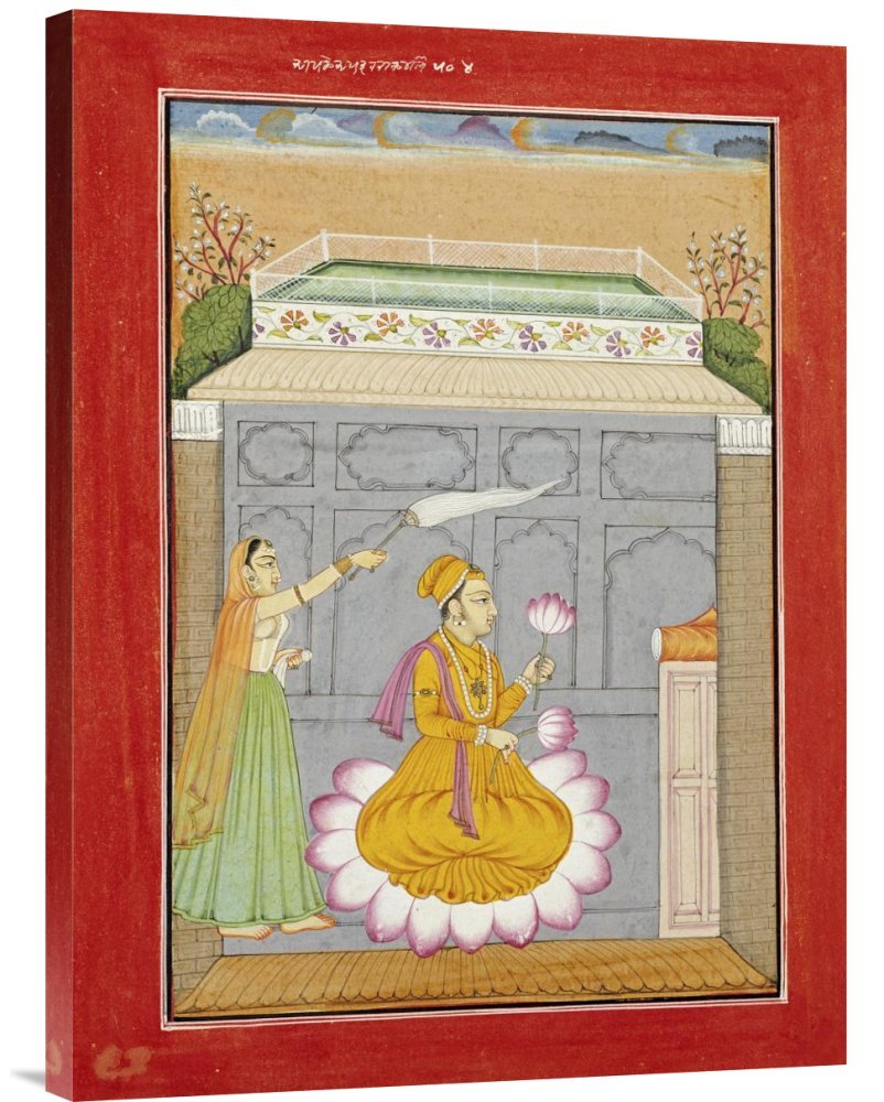 Global Gallery Budget GCS-266828-30-142 Mankot Kamala Raga Canvas Wall Art Print - Handmade Giclee Reproduction on Gallery Wrap Canvas - Perfect for Living Room, Bedroom & Office Decor