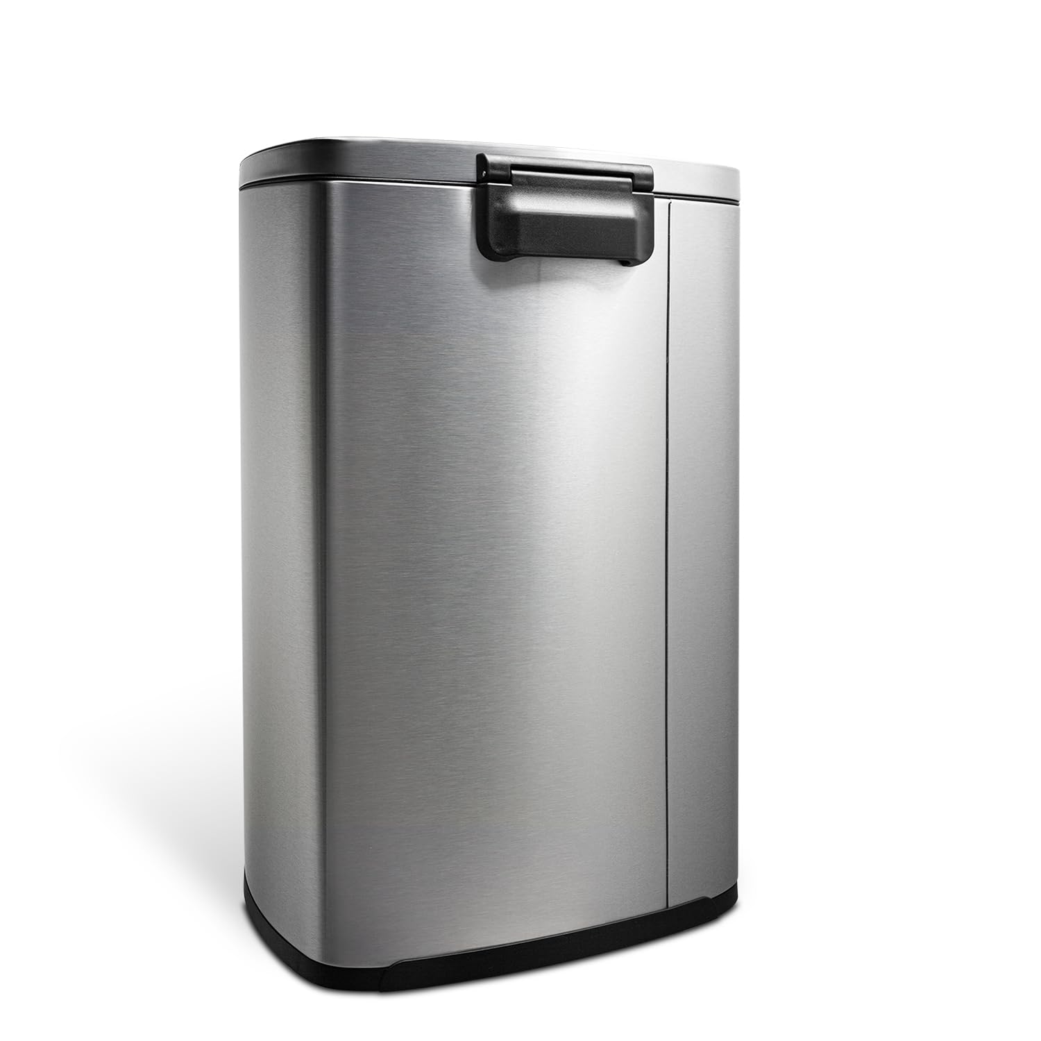 Ninestars SOT-50-8 Step On Trash Can 50L Large Stainless Steel Garbage Bin with Foot Pedal - Perfect for Kitchen, Office, Bathroom & Home Waste Disposal