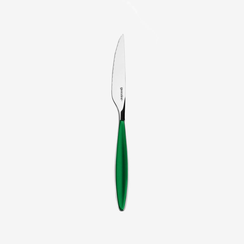 Premium Guzzini Feeling Steak Knife Set - 6-Piece Stainless Steel Serrated Blades for Perfect Meat Cutting - Ideal for Steak Dinners, BBQ Parties & Fine Dining Experience