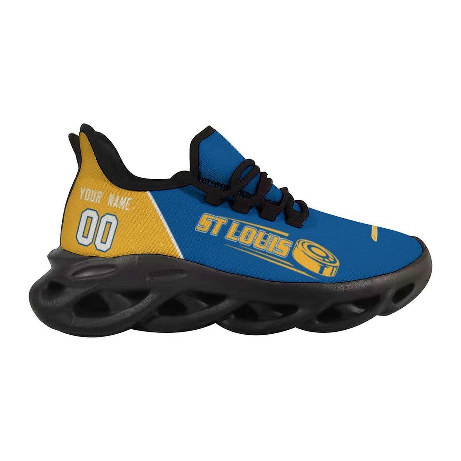 Custom Men's Hockey Sneakers with Personalized Name & Number - Breathable Slip-On Athletic Shoes for Workouts & Sports - Perfect Gift for Hockey Fans - Ideal for Games, Training & Casual Wear