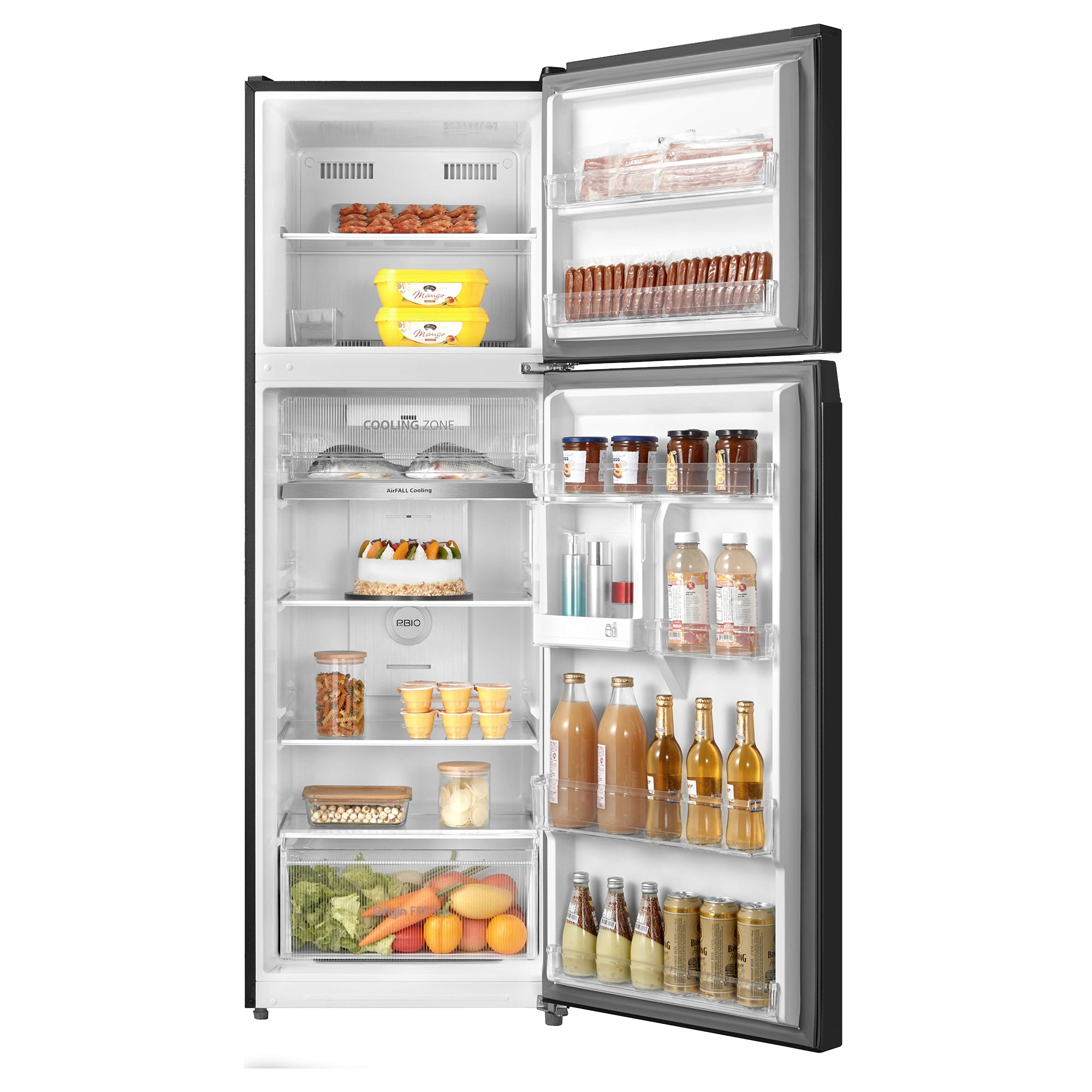 GR RT624WE PMX(06S) 461L 2-Door Refrigerator - Energy Efficient Large Capacity Fridge for Home, Kitchen & Office Use