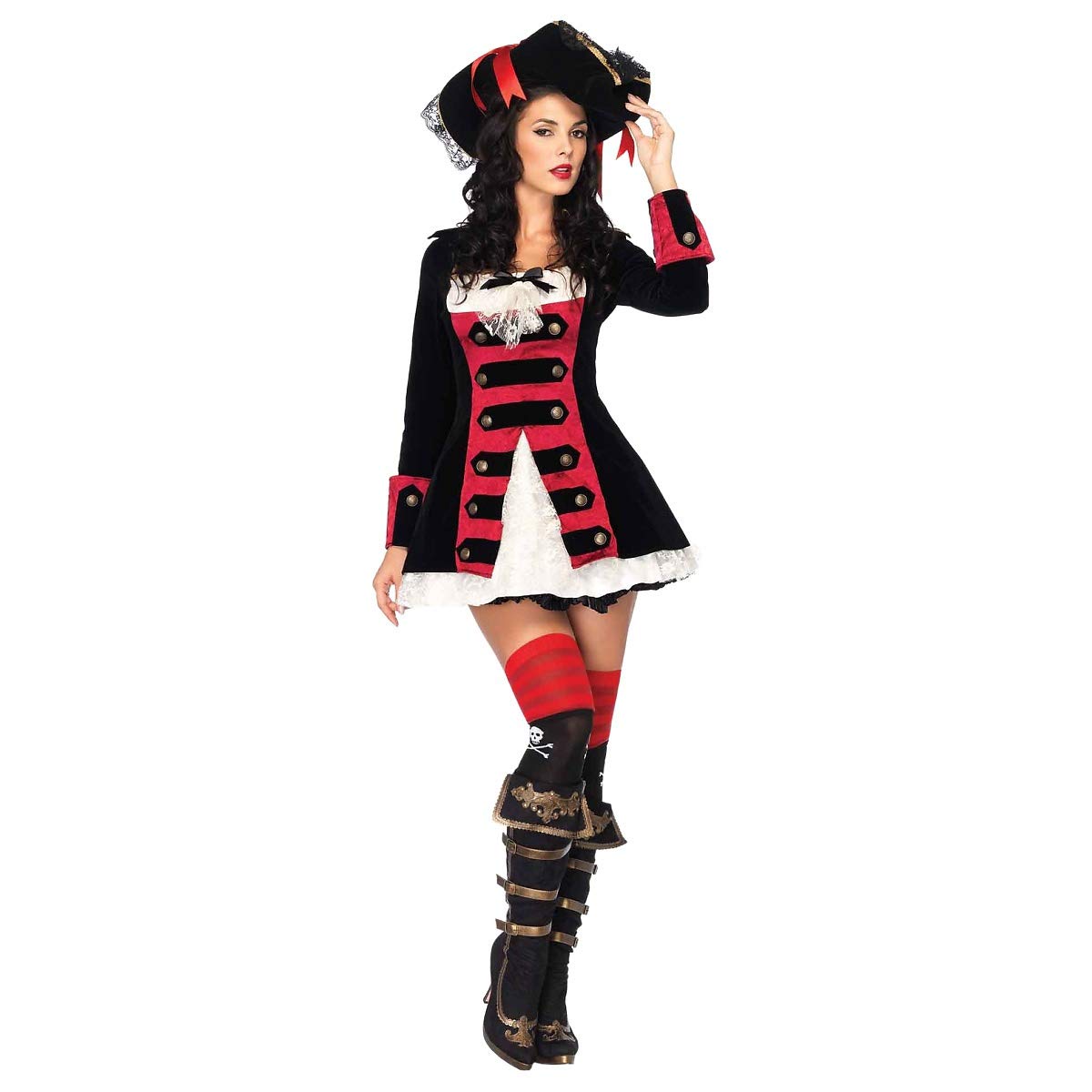 Leg Avenue Charming Pirate Captain Costume - Medium Size | Halloween, Cosplay & Themed Party Outfit