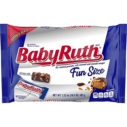 Baby Ruth Fun Size Jumbo 19.8oz - Perfect for Halloween & Party Snacks