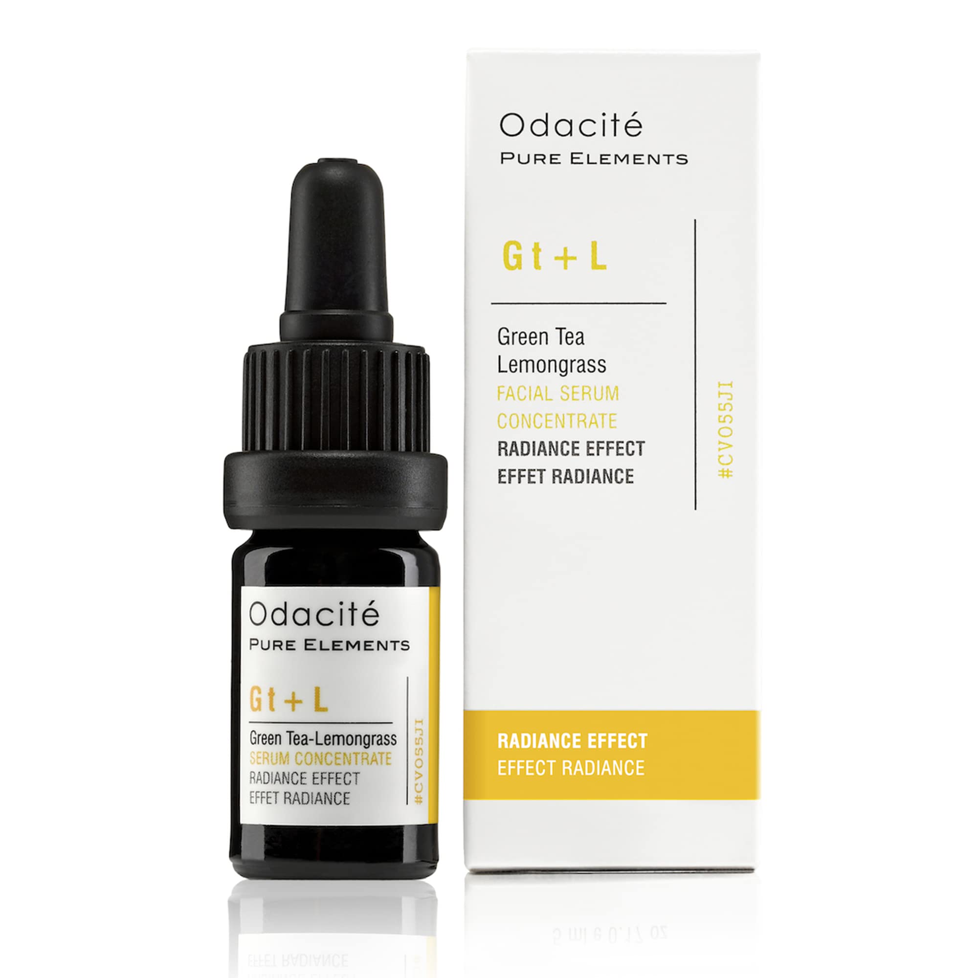 Odacité Green Tea & Lemongrass Brightening Serum - Anti-Aging Facial Oil for Radiant Skin - Lightweight Hydrating Formula for Dull Complexion - 0.17 fl oz - Perfect for Morning Skincare Routine & Nighttime Glow Boost