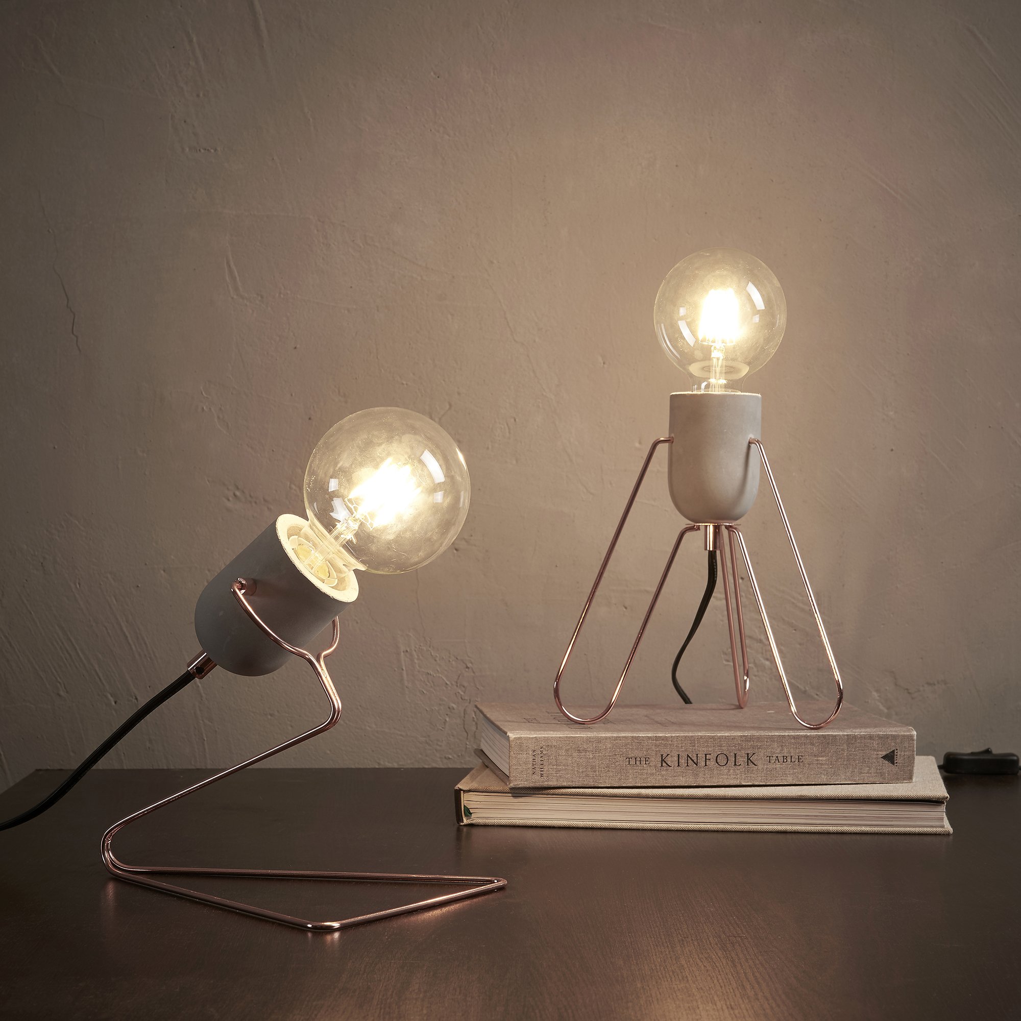 Piccola Rose Gold Finish Desk Lamp - Adjustable LED Office Light for Study, Reading & Home Decor (Model: VN-L00022) | Elegant Workspace & Bedroom Lighting Solution
