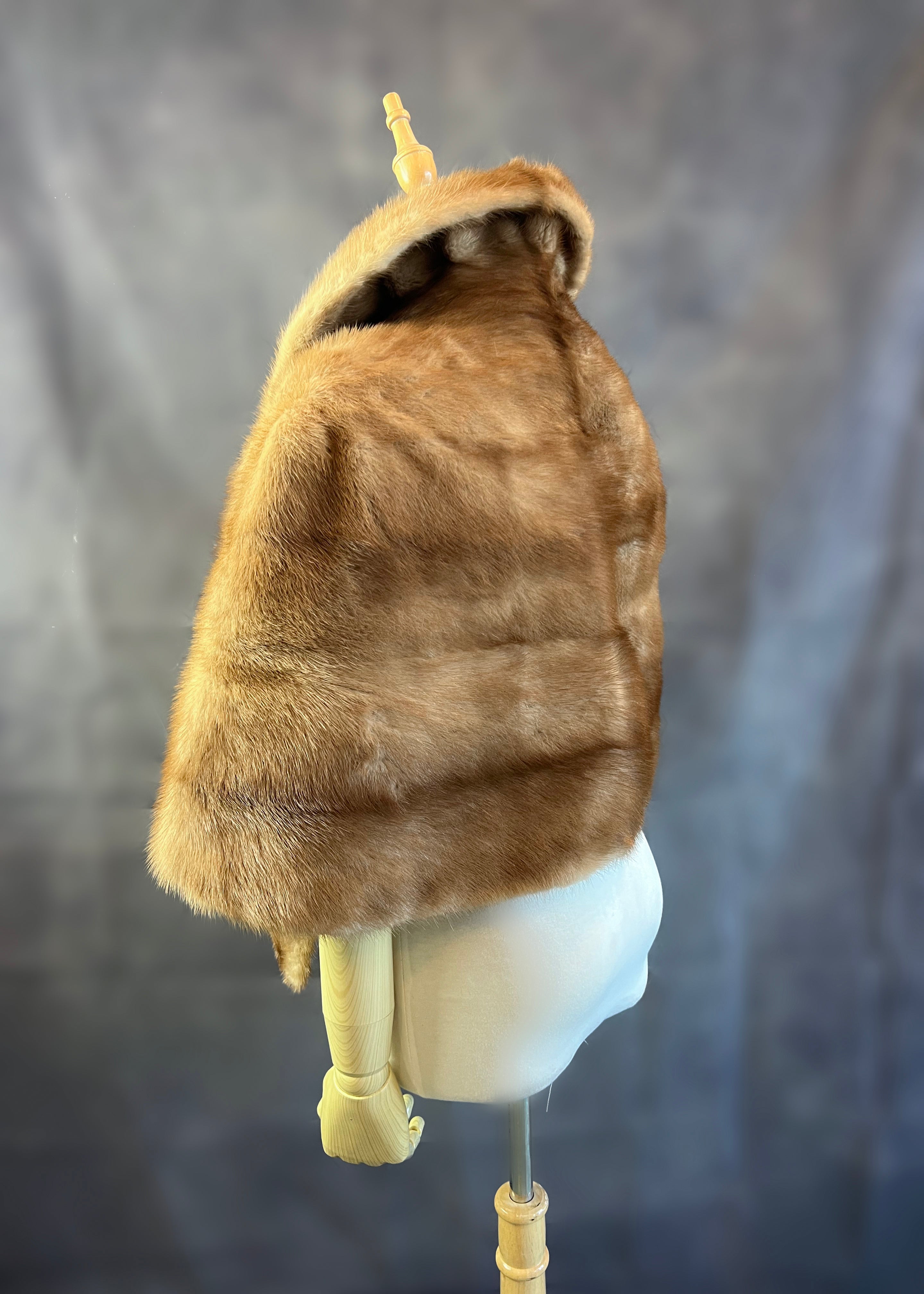 Luxury Real Mink Fur Stole Scarf - Soft & Warm Winter Shawl Wrap for Women - Perfect for Evening Parties, Weddings & Formal Events (Mink12)