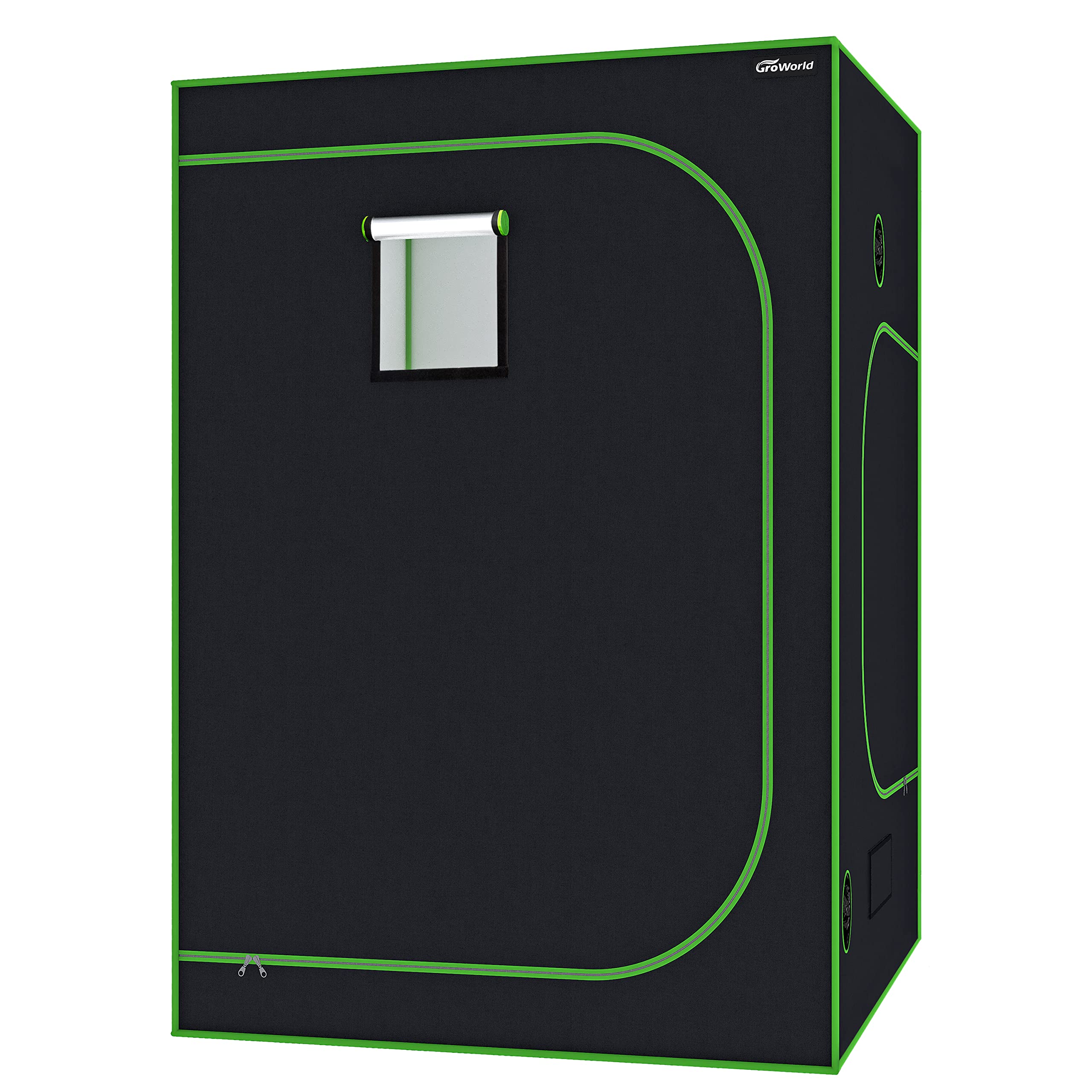 600D Mylar Hydroponic Grow Tent 60x60x80 Inches - High Reflective Greenhouse Grow Tent with Observation Window & Removable Floor Tray for Indoor Plants | Perfect for Home Gardening, Hydroponics, and Seed Starting (Texas Made)
