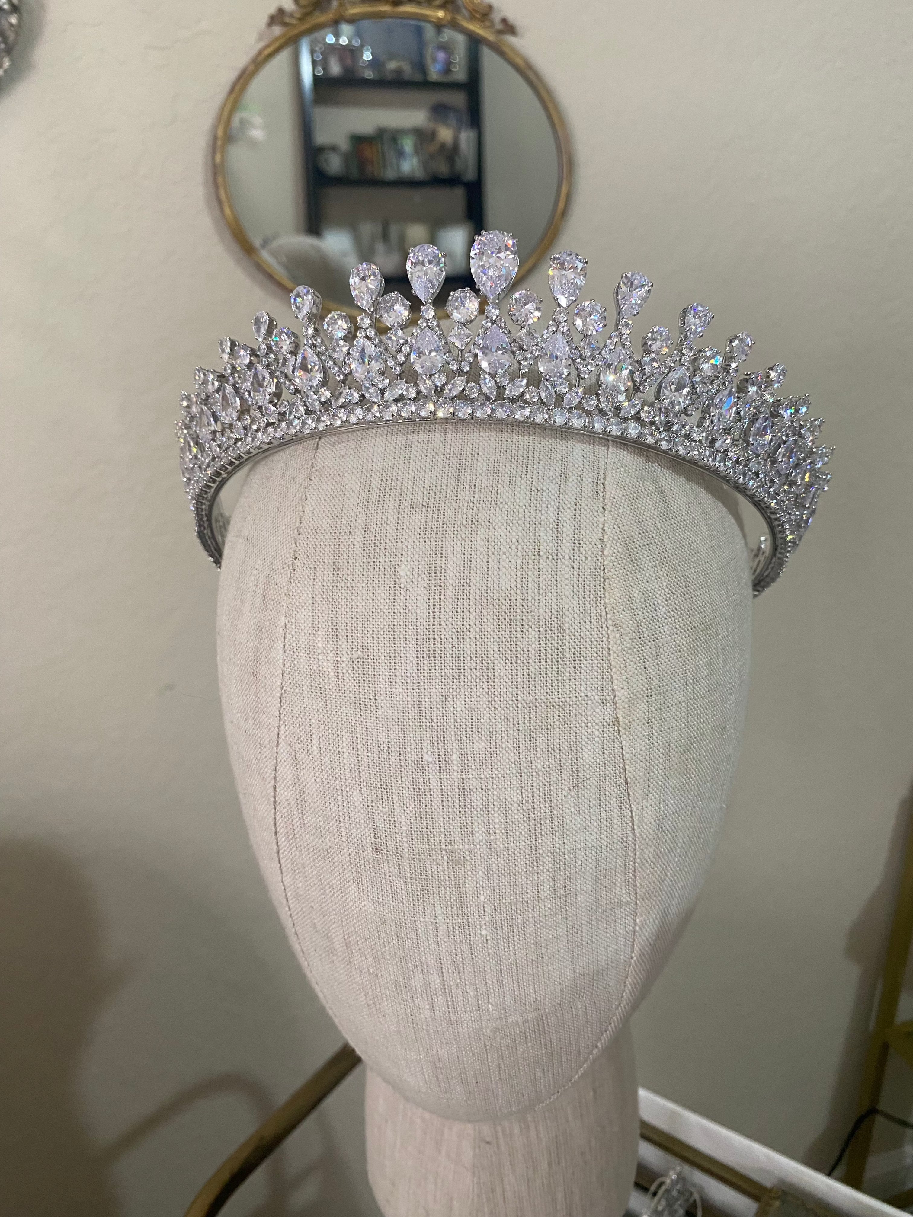 Custom GAYLE Royal Bridal Crown - Elegant Wedding Tiara for Brides, Princess-Themed Parties & Photo Shoots
