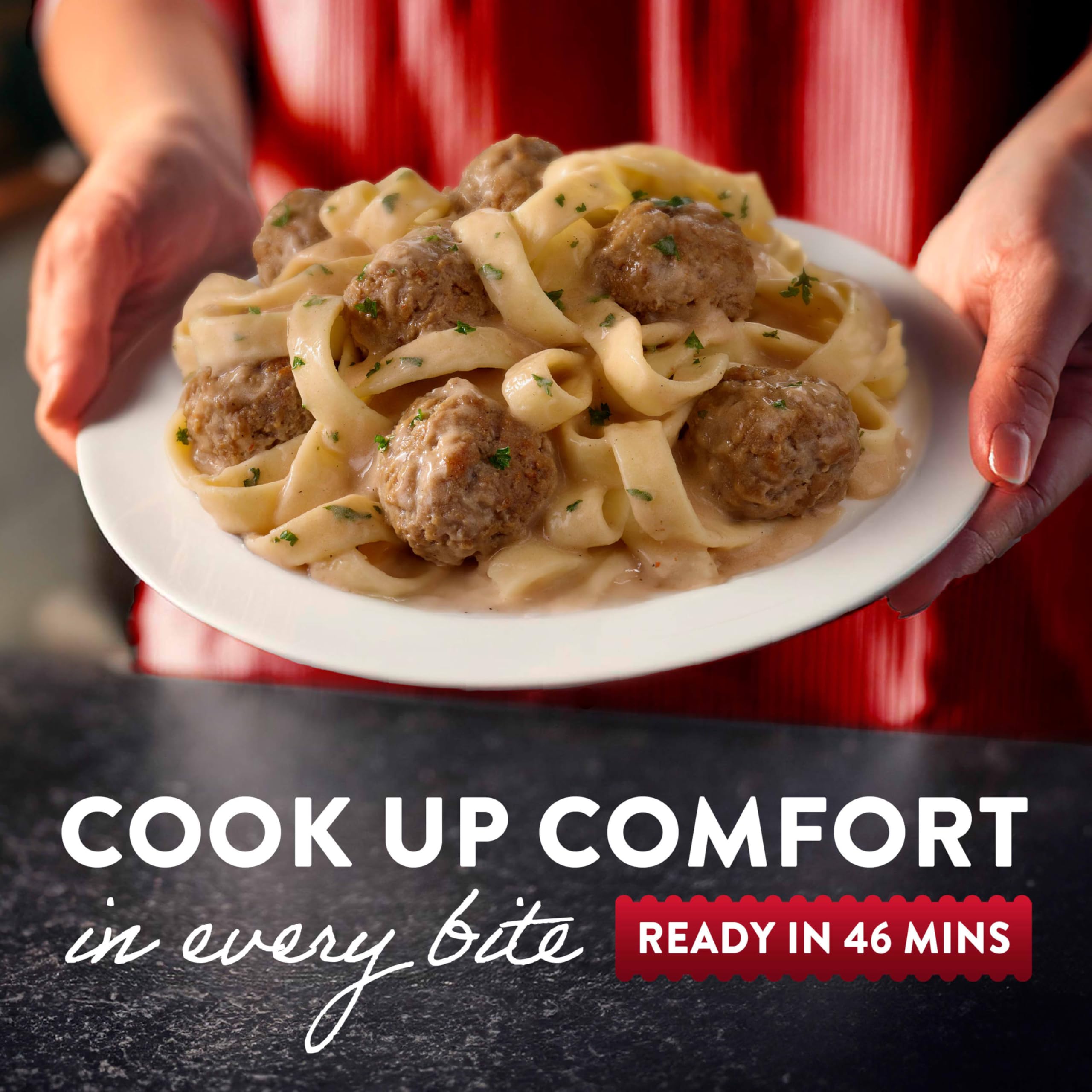 Stouffer’s Swedish Meatballs Frozen Dinner – Single Serve Microwave or Oven Ready Meal – Quick & Easy Frozen Pasta for Busy Weeknights, Office Lunches or College Dorm Meals