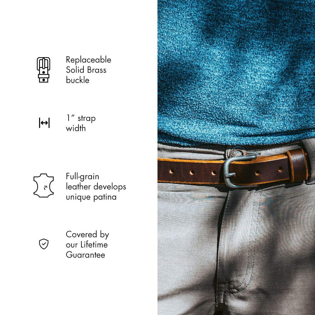 Premium Genuine Leather Belt for Men - Classic & Durable Fashion Accessory - Perfect for Casual, Business & Formal Wear