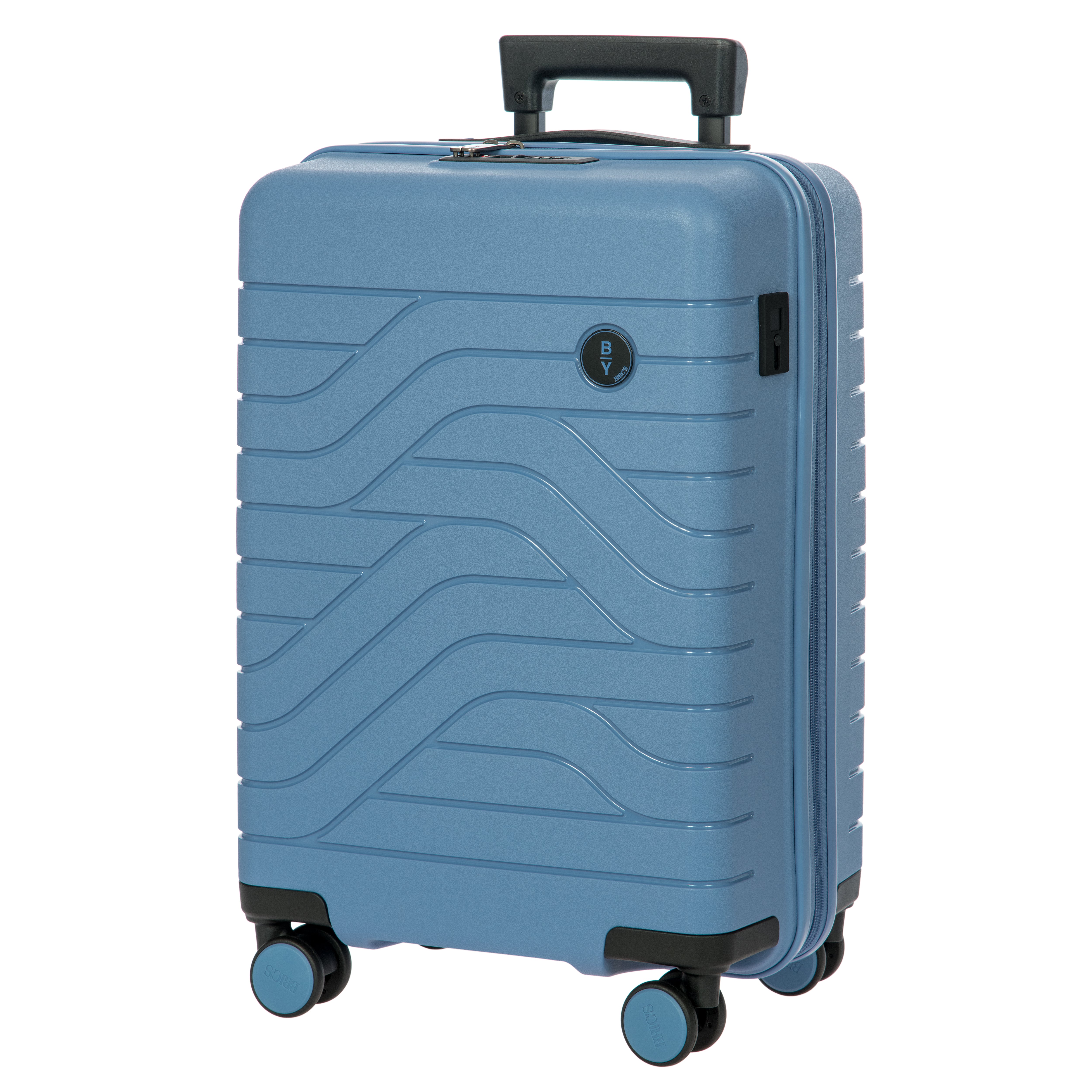 ULISSE 21 Expandable Spinner Luggage - Lightweight Carry-On Suitcase with 360° Wheels, Grey Blue | Perfect for Business Travel & Weekend Getaways