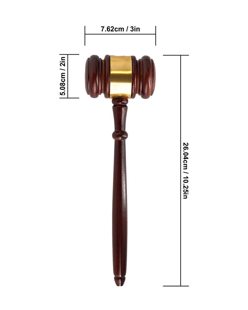 Premium Wooden Gavel with Engraved Handle - Judge's Mallet for Courtroom, Auction, or Ceremonial Use - Includes Elegant Gift Box - Perfect for Lawyers, Judges, and Collectors