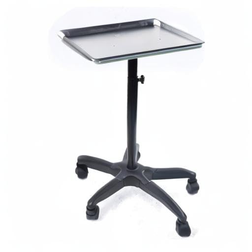 Professional Adjustable Height Aluminum Salon Tattoo Tray Cart - Salon Trolley & Chemical Rolling Tray for Clinics, Spas, Tattoo Parlors - Medical Equipment with Durable Silver Finish - Perfect for Tattoo Artists, Beauty Salons & Medical Procedures